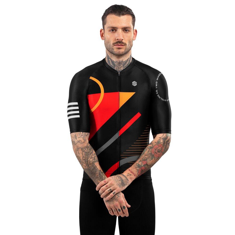 SIROKO Pánský cyklistický dres s krátkým rukávem M2 Colorado Černá