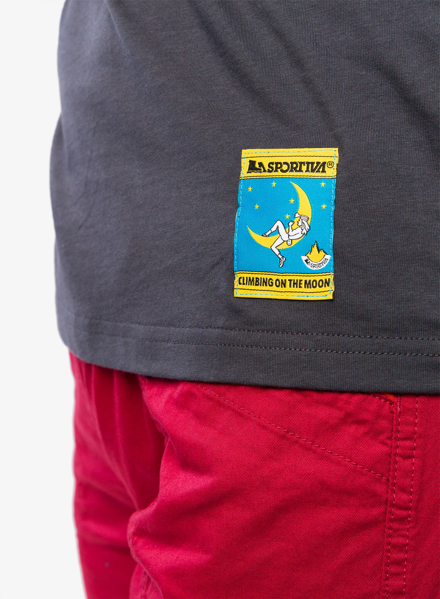 T-shirt femme LA SPORTIVA Climbing on the Moon coton organique Giallo 6/7