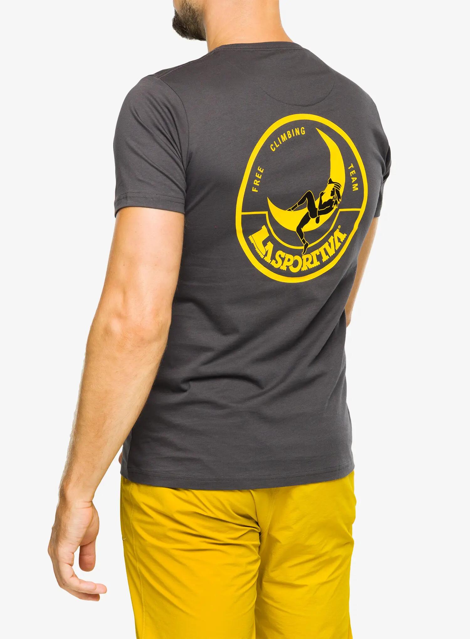 Climbing on the Moon T-Shirt Men XXL grau - carbon/giallo 4/7