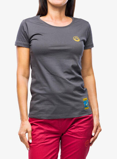 T-shirt femme LA SPORTIVA Climbing on the Moon coton organique Giallo