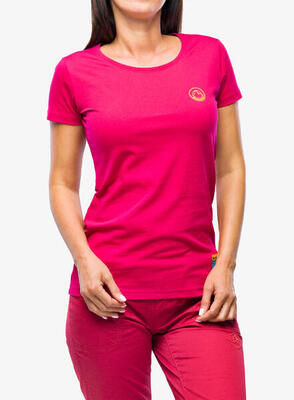 T-shirt donna La Sportiva Climbing on the Moon cotone organico 130 g
