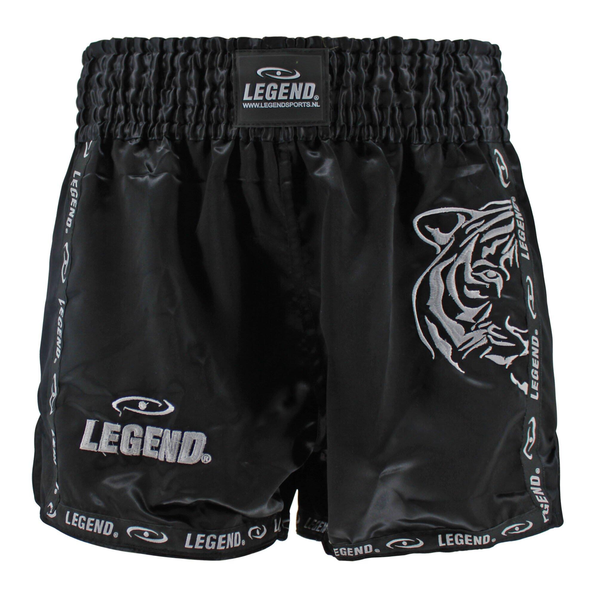 Kickboks Broekje Kind/Volwassene Tijger zwart 2/5