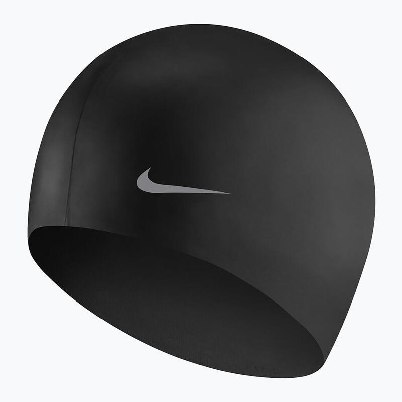 Bonnet de bain junior Nike Solid Silicone Noir