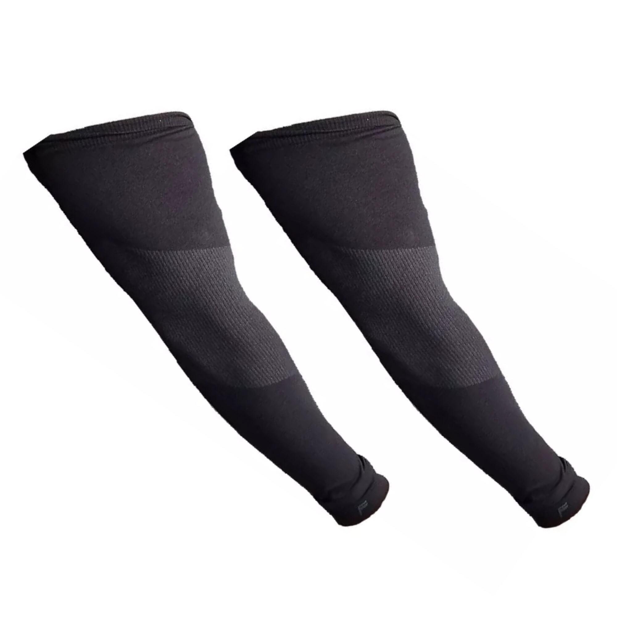 M-Wave Knitted Cycling/Running Arm Warmers L/XL - Black 1/1