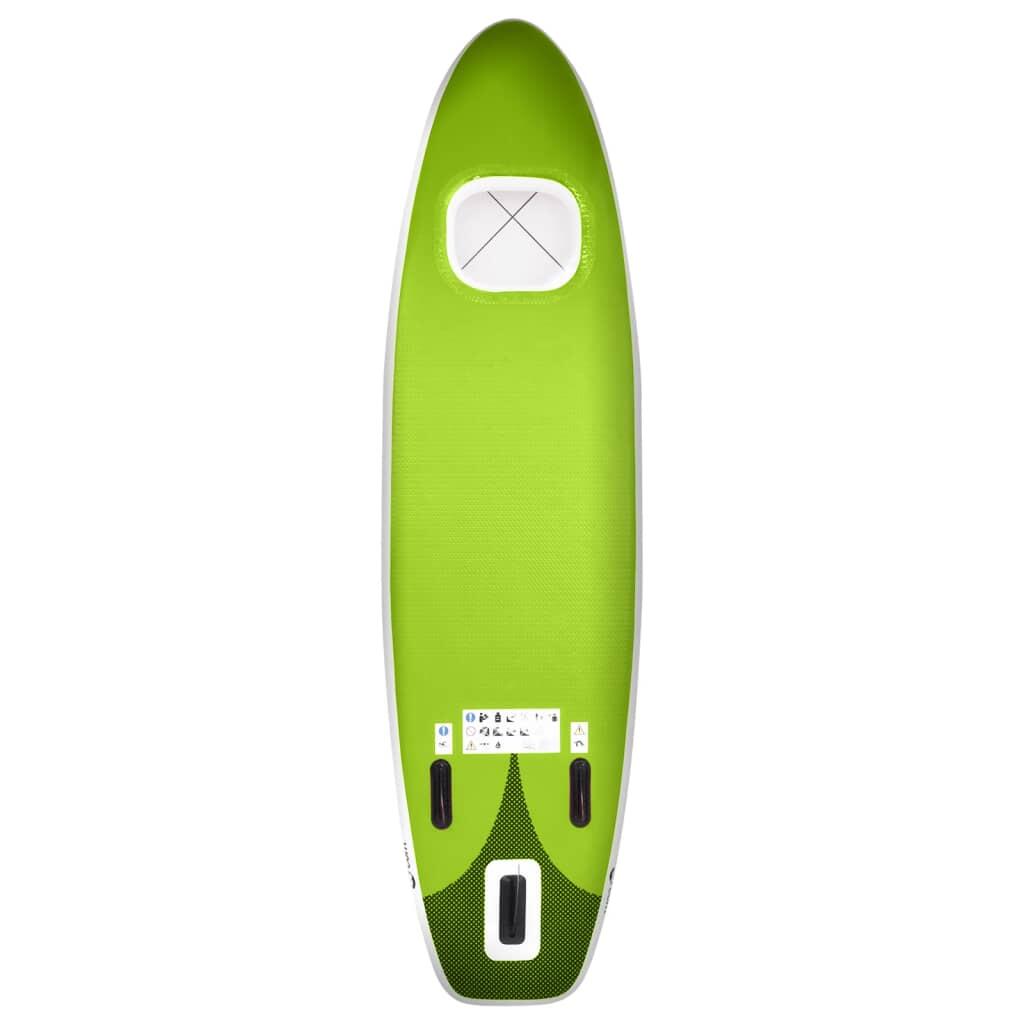 vidaXL paddleboard inflable 300x76x10 cm verde 4/7