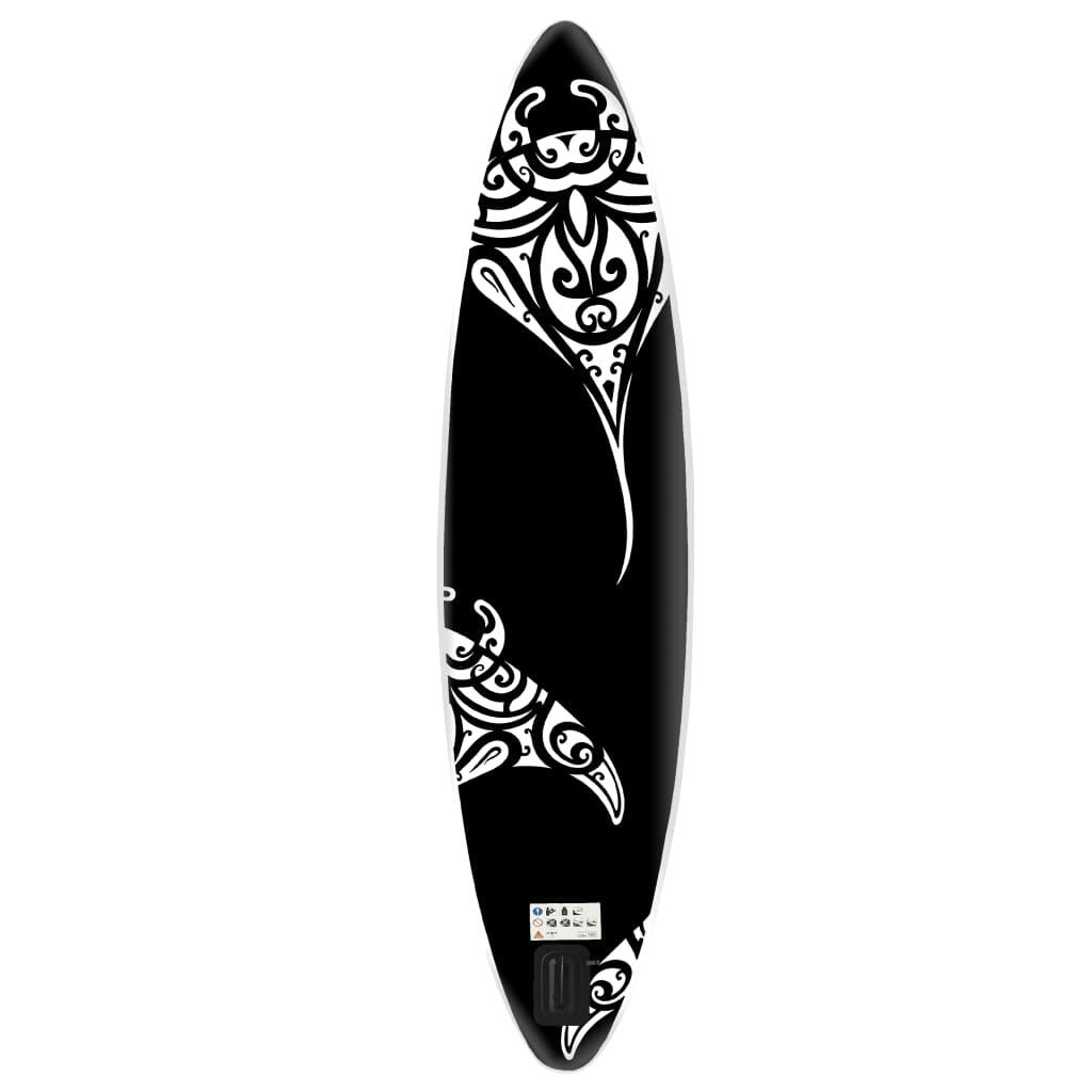 VidaXL Tabla SUP Inflable 305x76x15 cm Negro 3/7