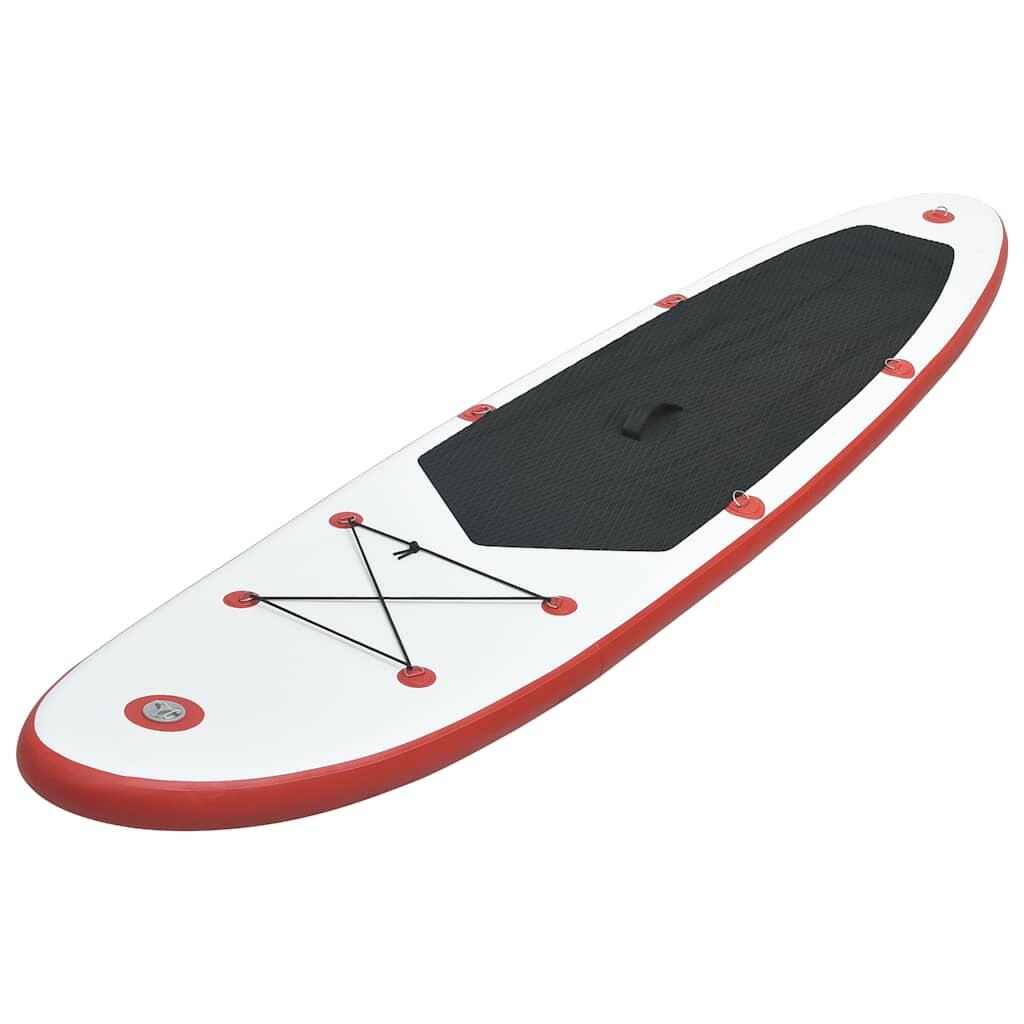 Set de paddel surf tabla SUP inflable rojo y blanco 2/6
