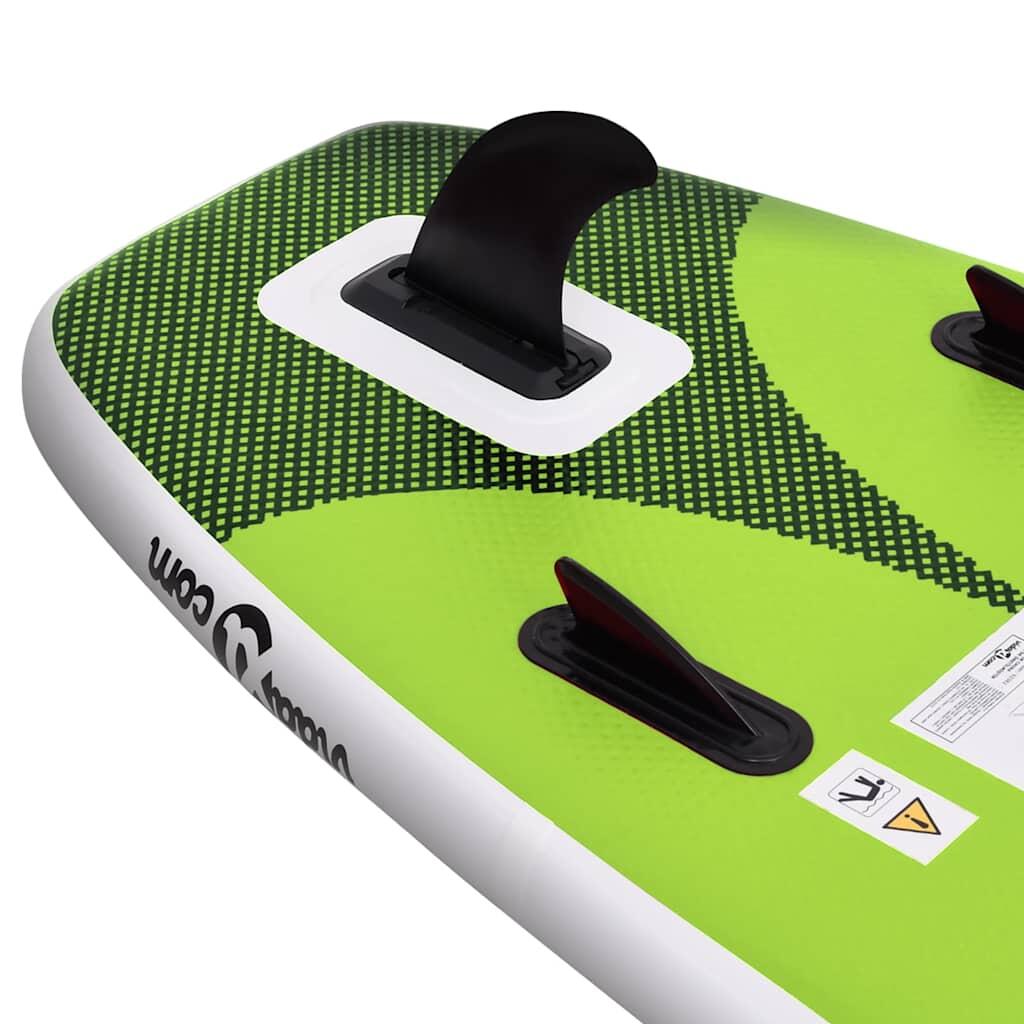 vidaXL paddleboard inflable 300x76x10 cm verde 6/7