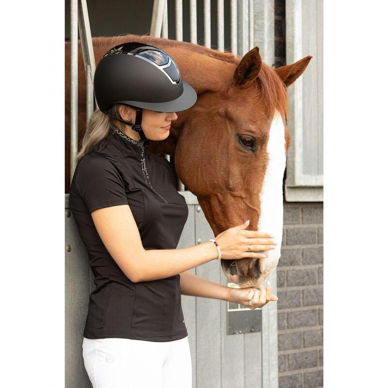 Harry's Horse Paardrijcap Mont Blanc Glossy - Zwart