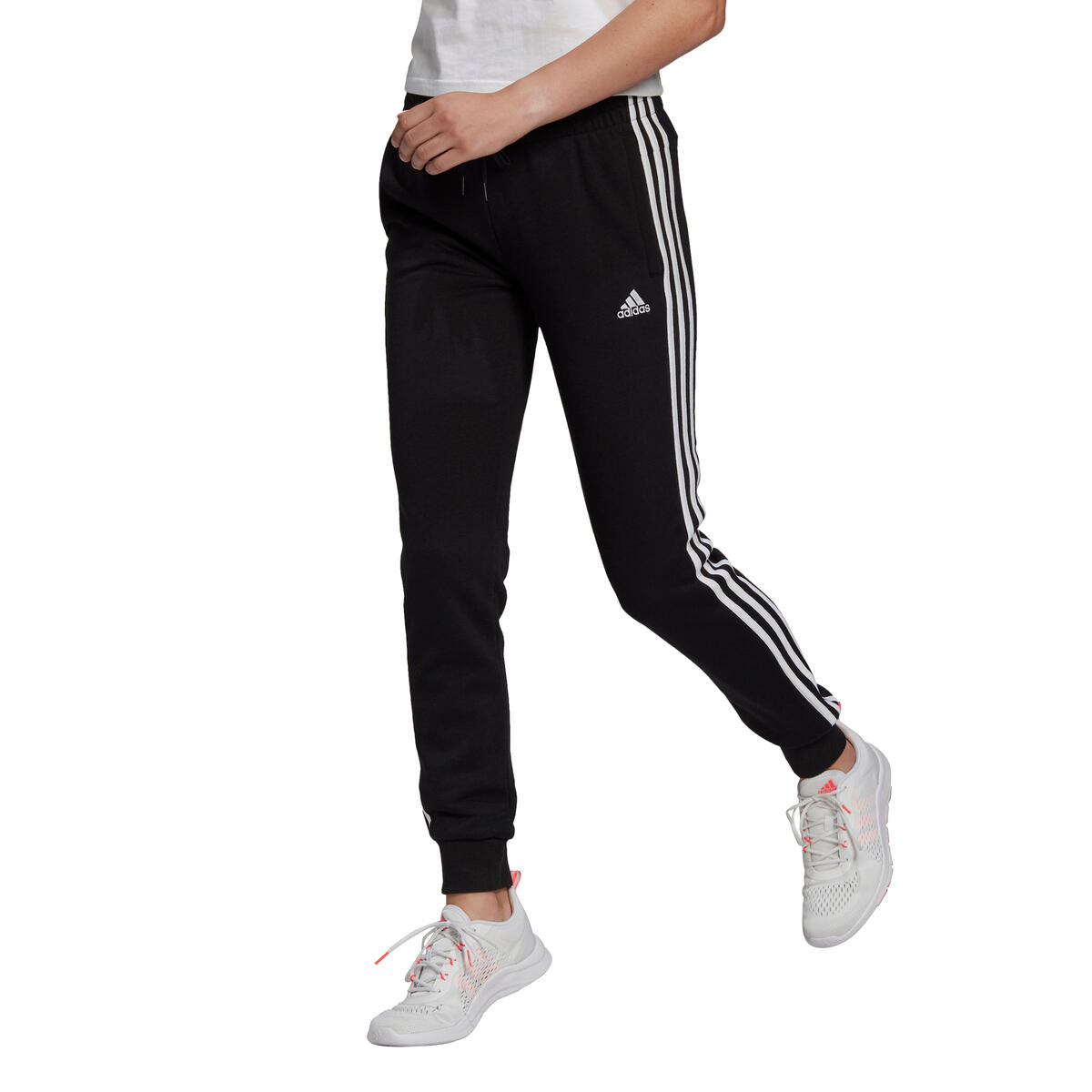 ADIDAS Pantaloni adidas Wms French Terry Logo Pants 3 Stripes, Nero, Donne
