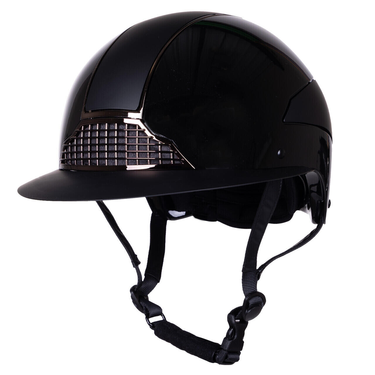 QHP Paardrijcap Miami Polo Visor - Zwart 5/5