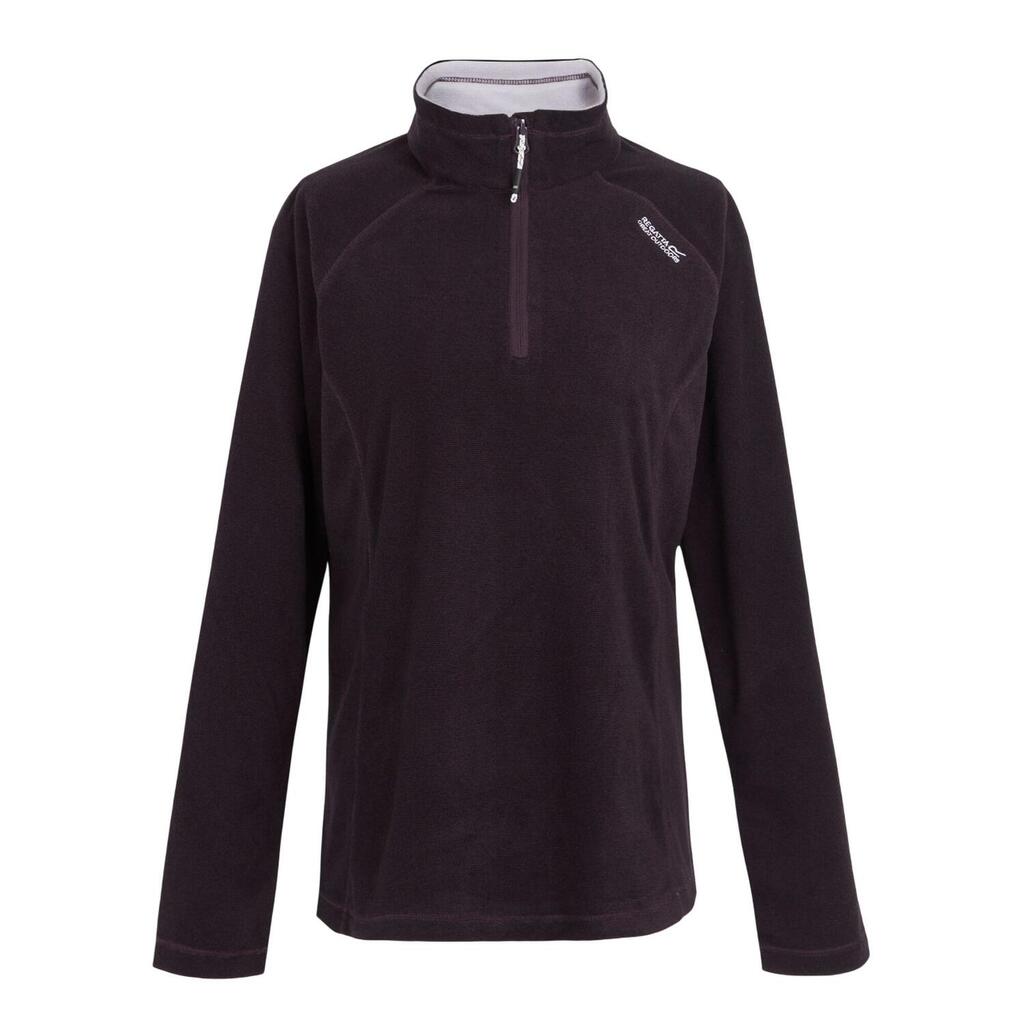 Great Outdoors Womens/Ladies Montes Half Zip Fleece Top (Deep Plum/Black)