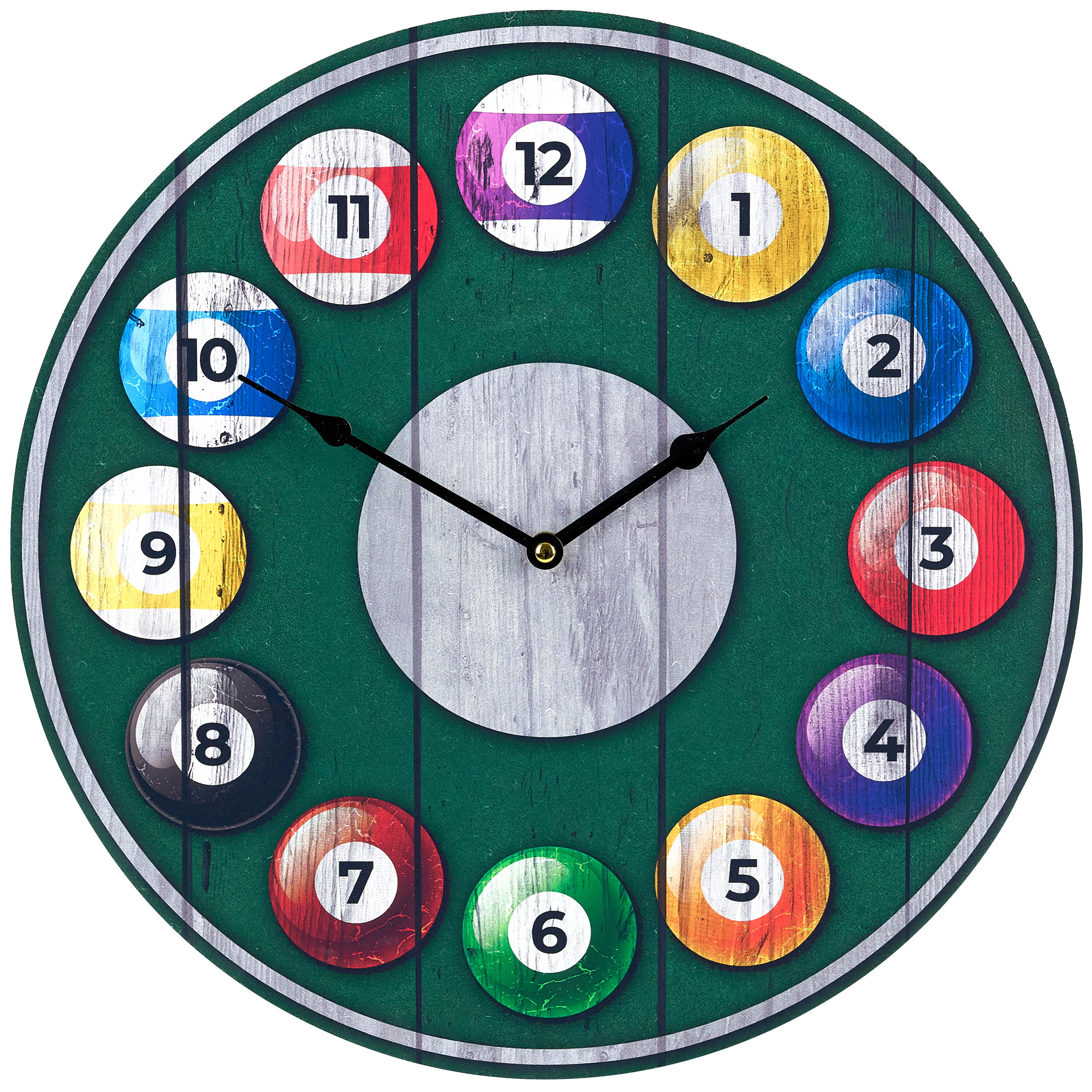 Quarz-Wanduhr Tischfußball Billard Unisex 3/4