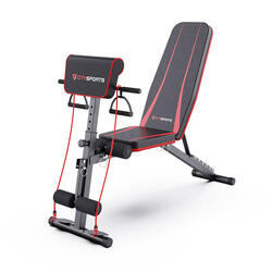 Banc de Musculation,Citysports,7 Positions Ajustables et 2 Sangles