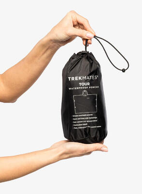 Regenponcho Trekmates Tour schwarz One Size, leicht, faltbar, wasserdicht
