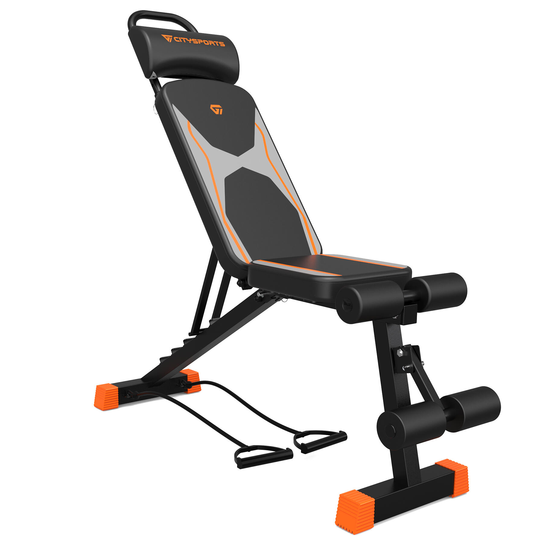 CITYSPORTS Opvouwbare gewichtbanken, CITYSPORTS, S3, meerdere posities, zwart.
