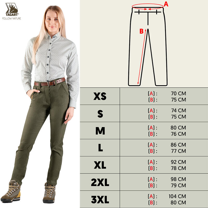 Pantaloni de teren pentru femei Tagart Falcon Black elastici
