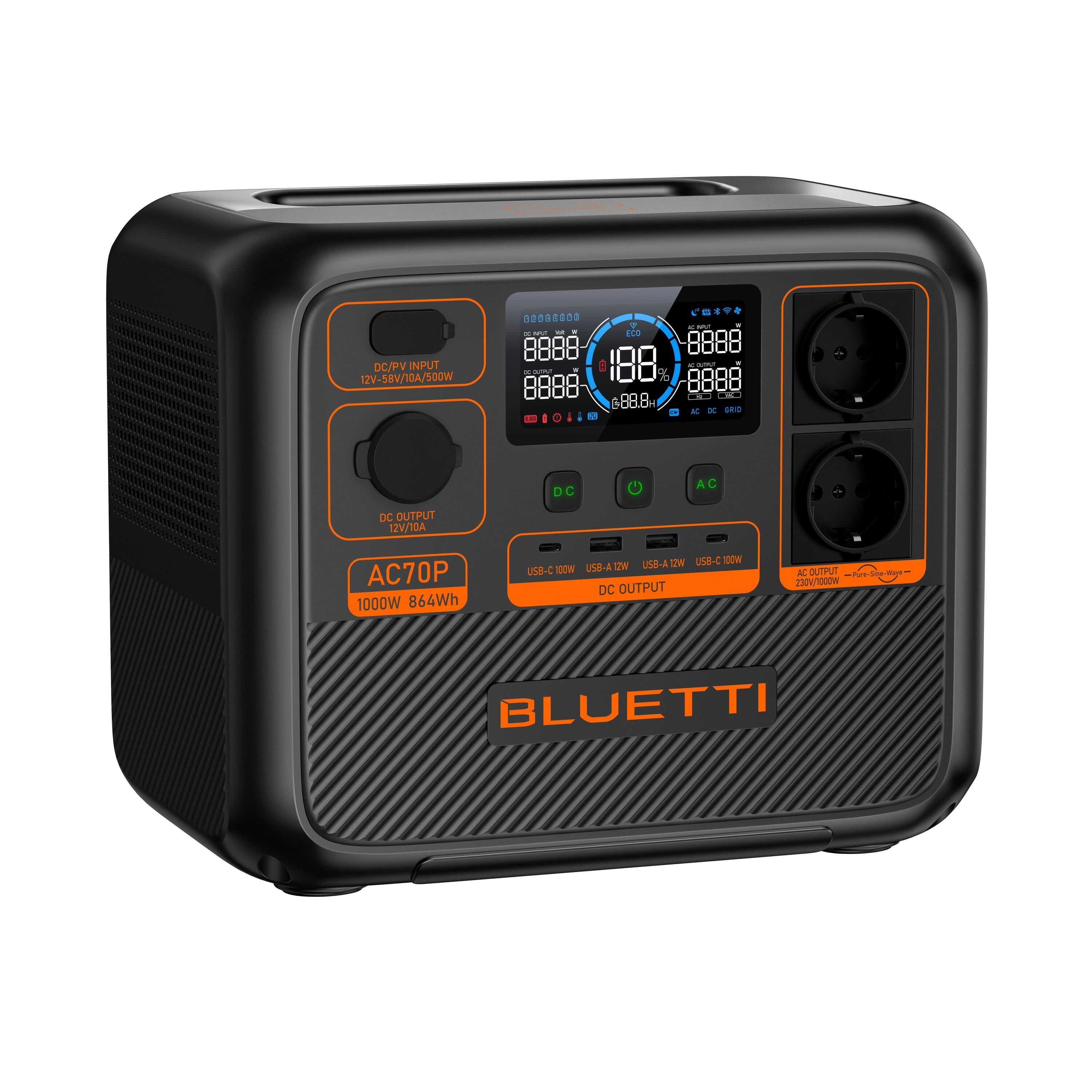 Powerstation BLUETTI AC70P, 864 Wh (0% MwSt) 3/7