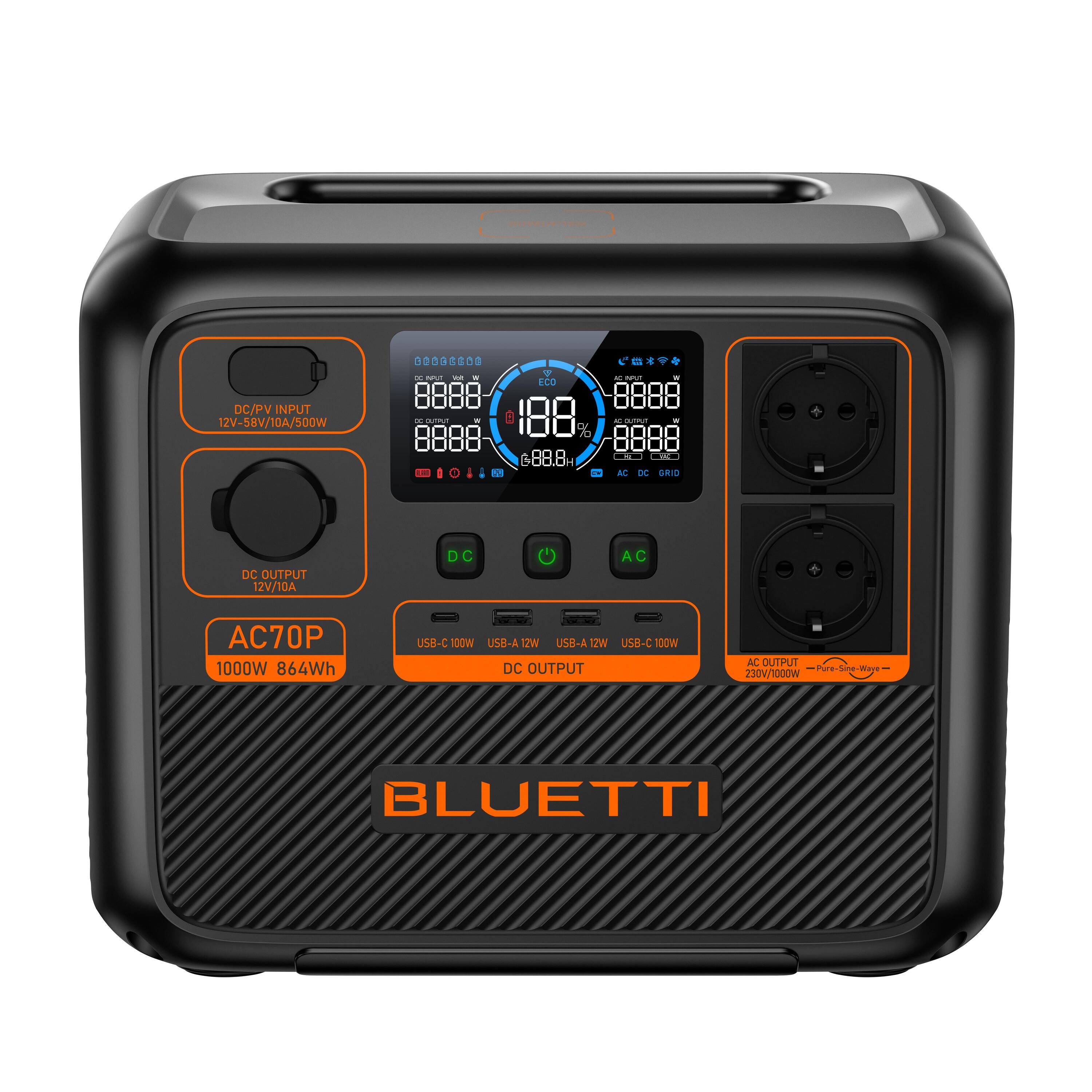 Set Powerbanka BLUETTI AC70P + 60W Solární Panel 4/8
