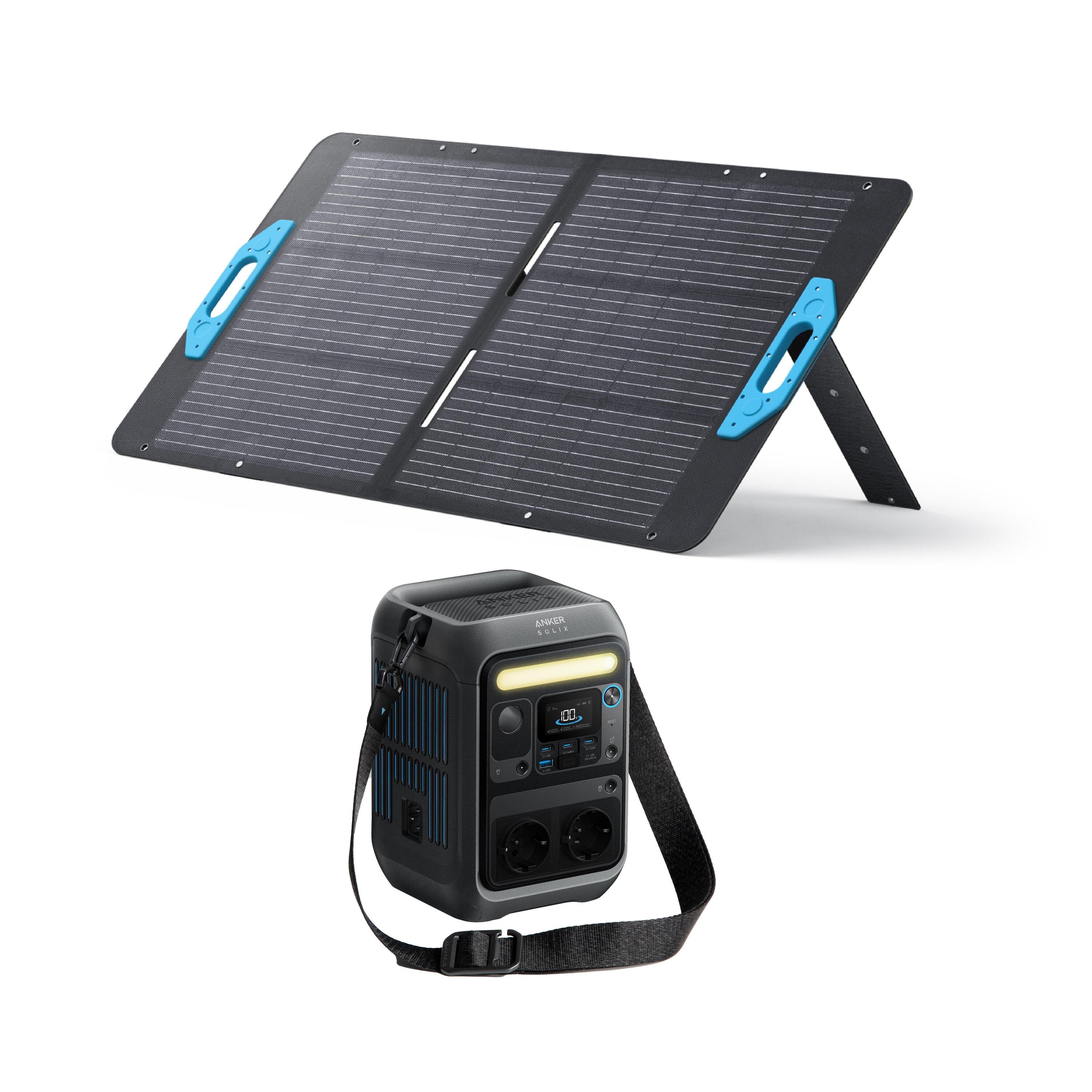 ANKER KIT de Powerstation Anker SOLIX C300X AC com painel solar de 100 W