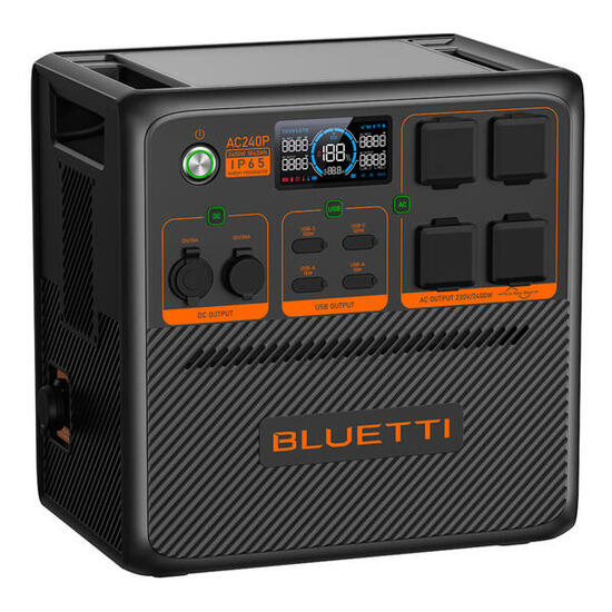 Powerstation BLUETTI AC240P IP65, Batterie 1843 Wh, 4x2400 W (0% MwSt)