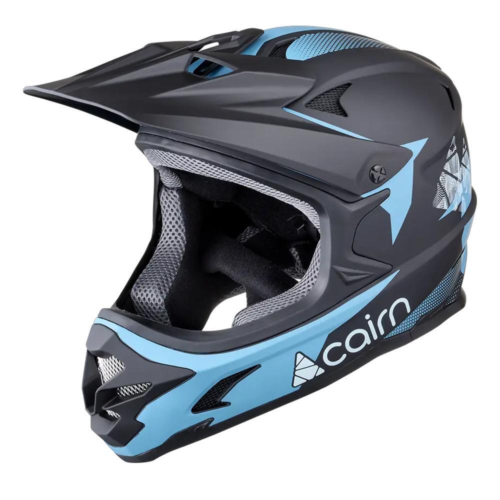 Cairn - Casque Intégral Noir/bleu Ciel Adulte Cairn X Track - Casque - Noir - Taille Unique - Decathlon