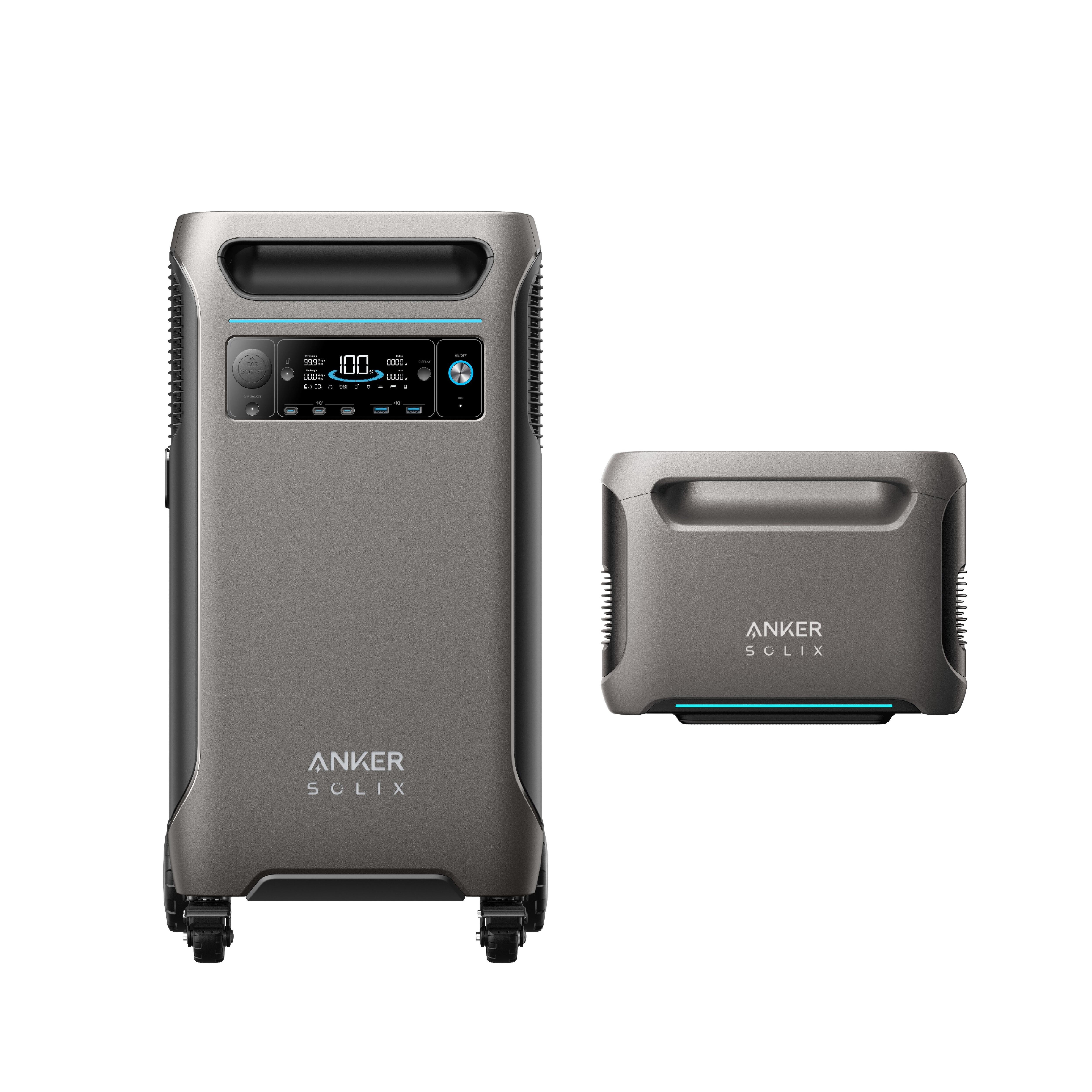 Kit de powerstation anker solix f3800 com bp3600, 7680 wh