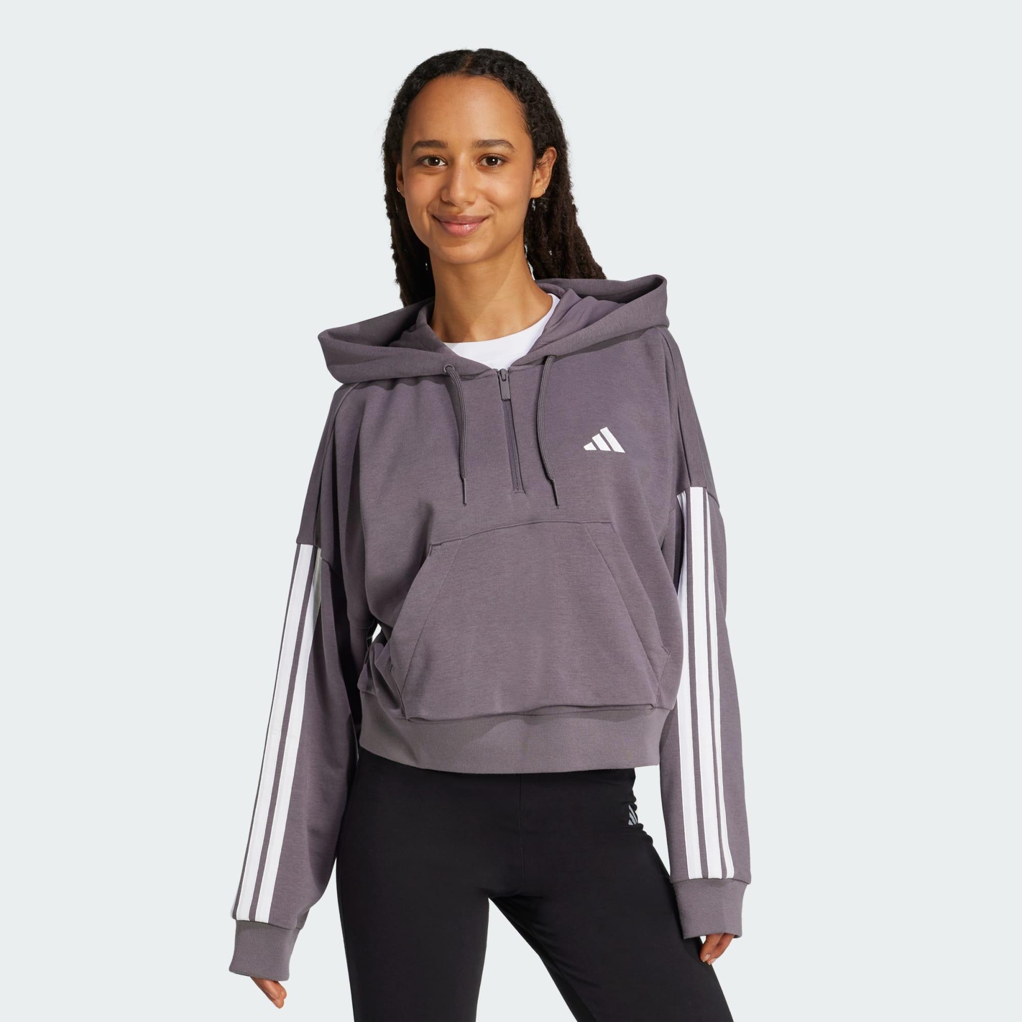 ADIDAS Camisola com Capuz em Moletão 3-Stripes Essentials