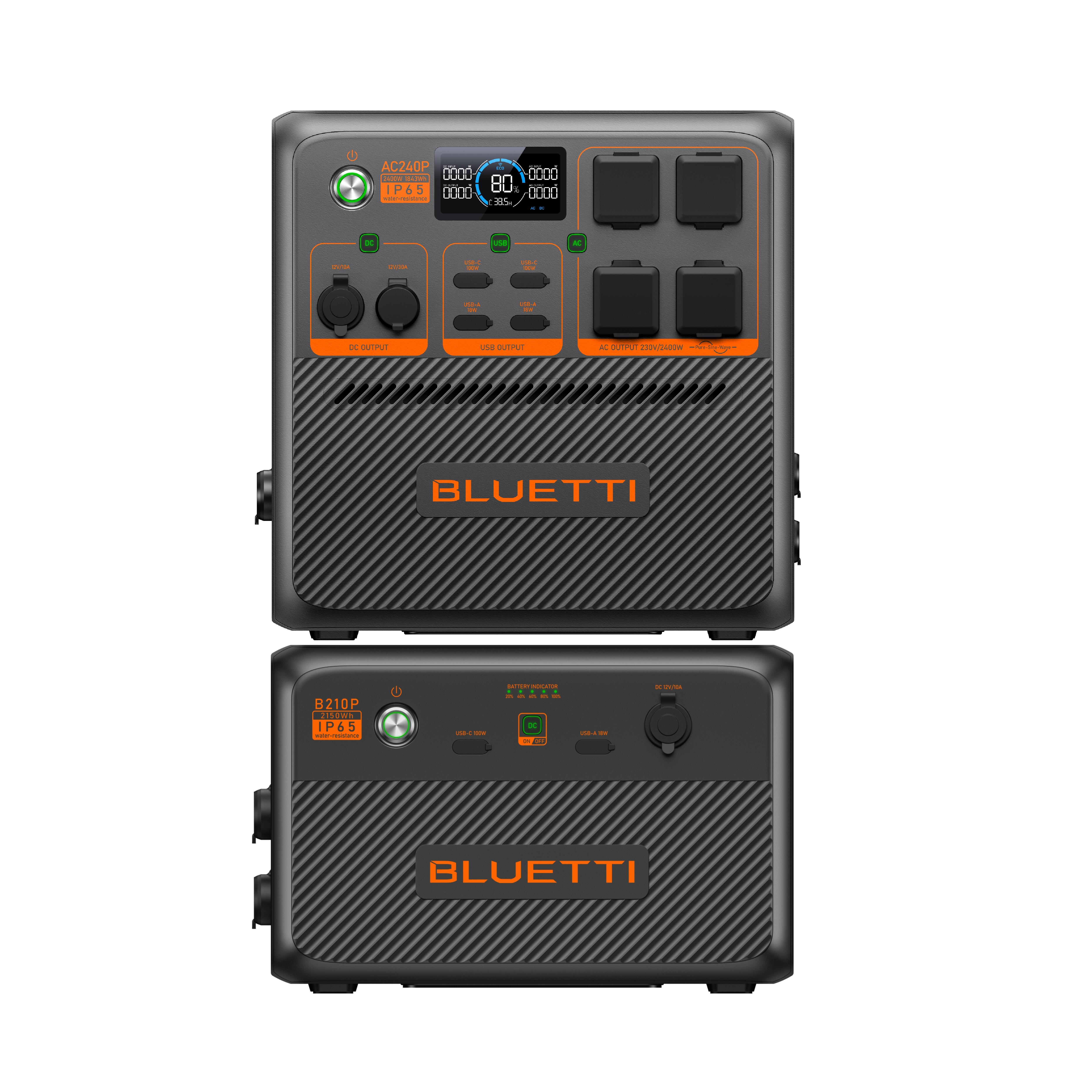 Kit de powerstation bluetti ac240p com b210/p, 3993wh, ip65
