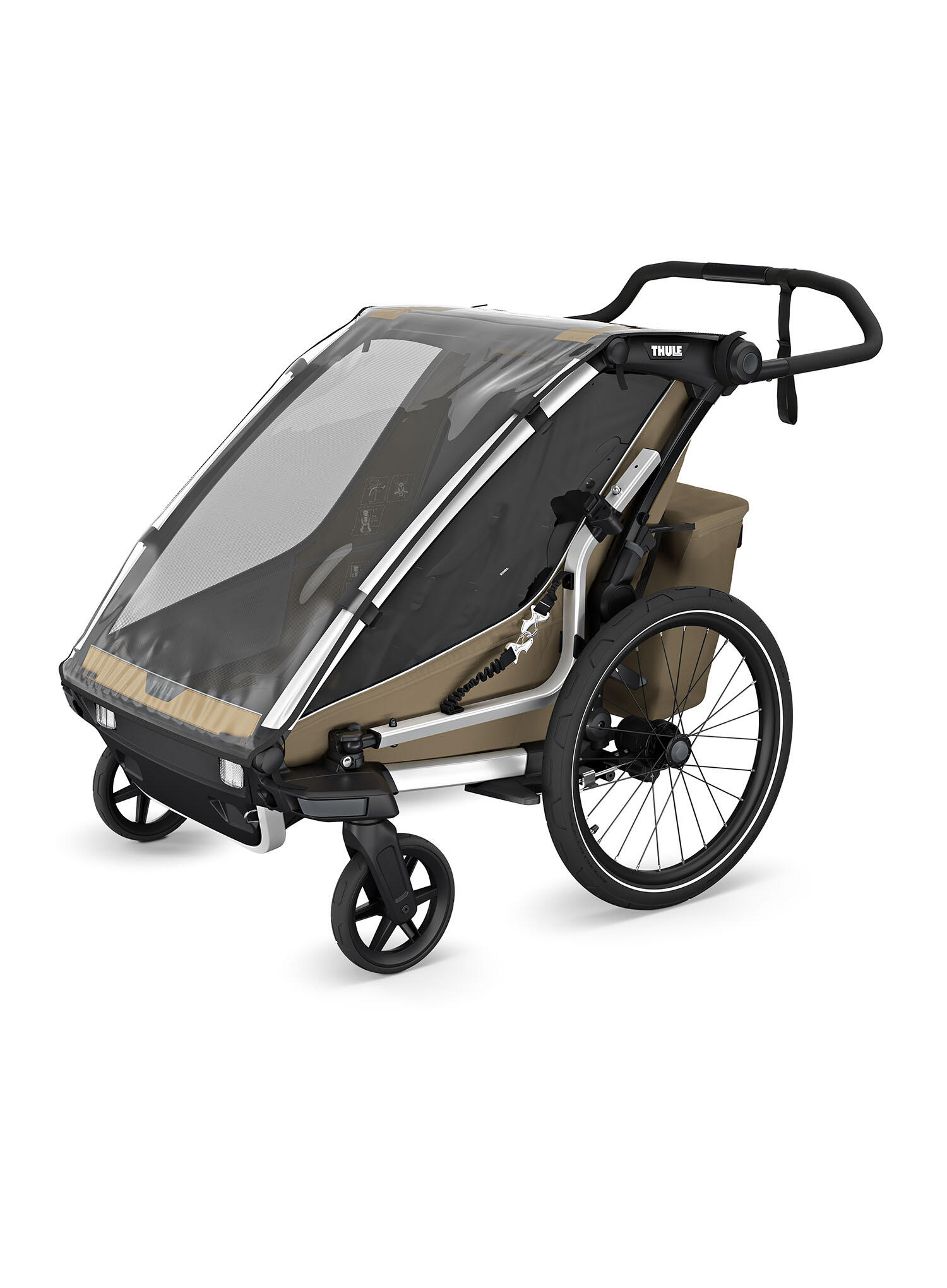 Przyczepka rowerowa Thule Chariot Cross 2 Single - khaki 5/7