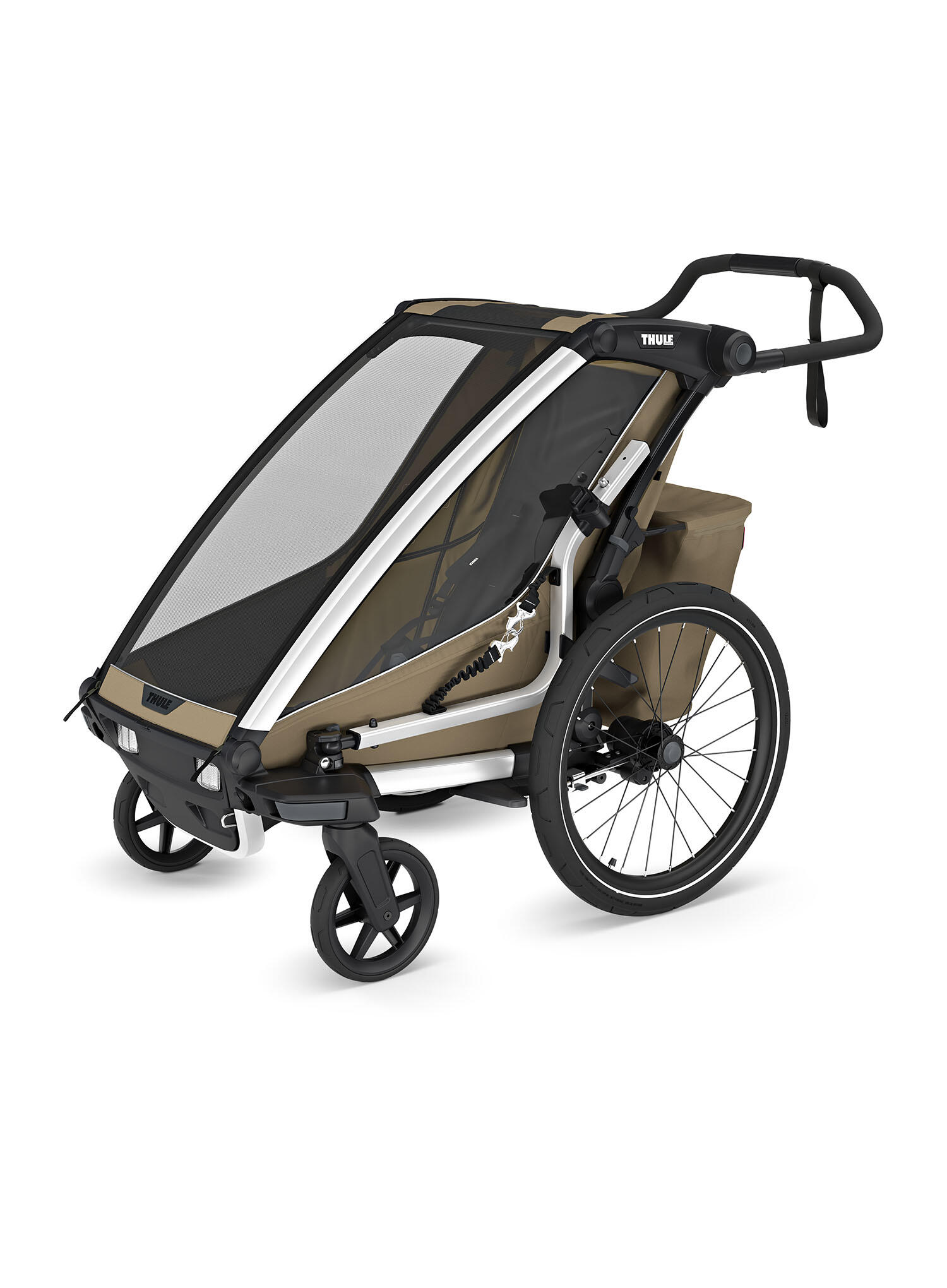 Przyczepka rowerowa Thule Chariot Cross 2 Single - khaki 3/7