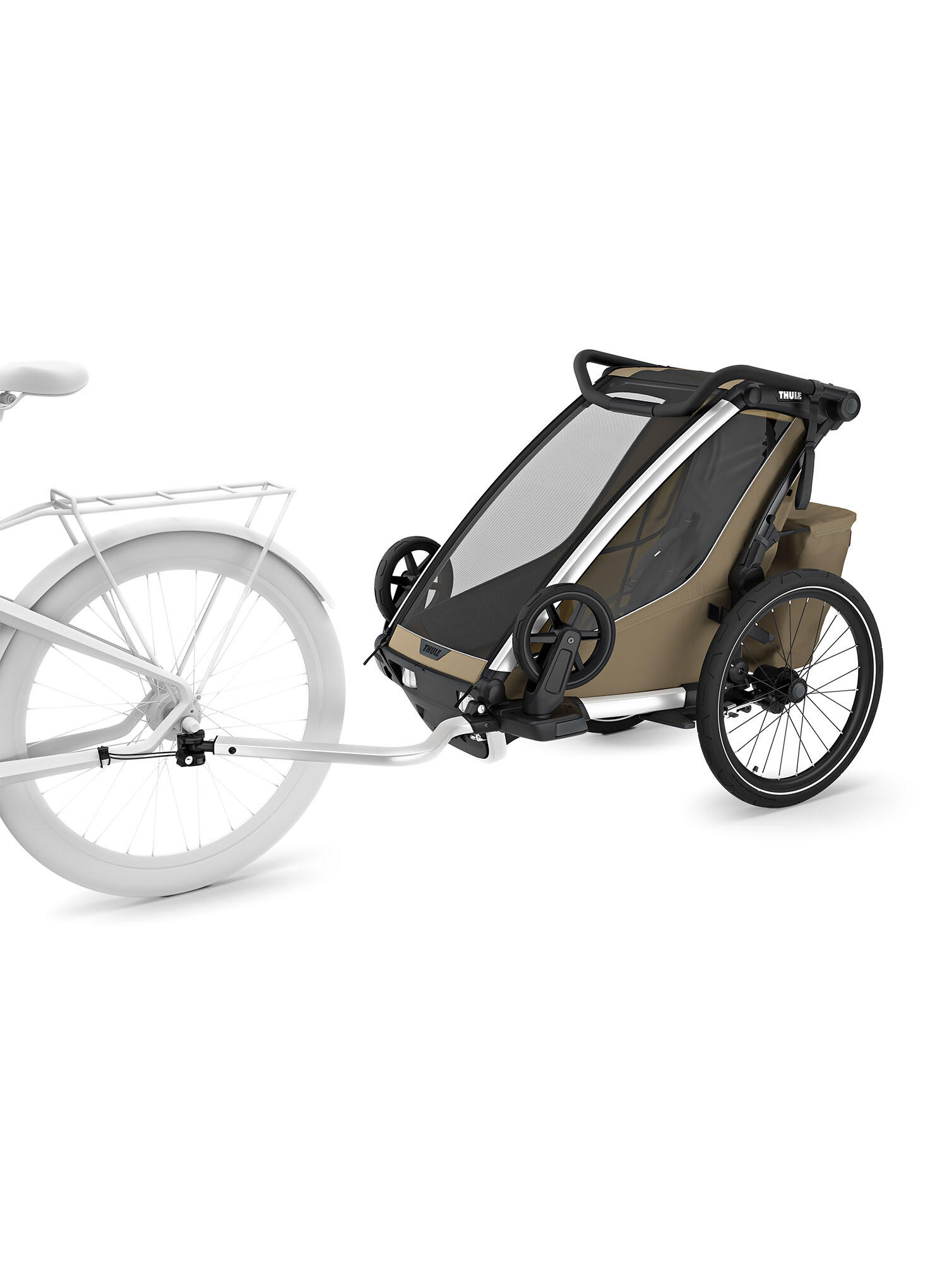 Przyczepka rowerowa Thule Chariot Cross 2 Single - khaki 4/7