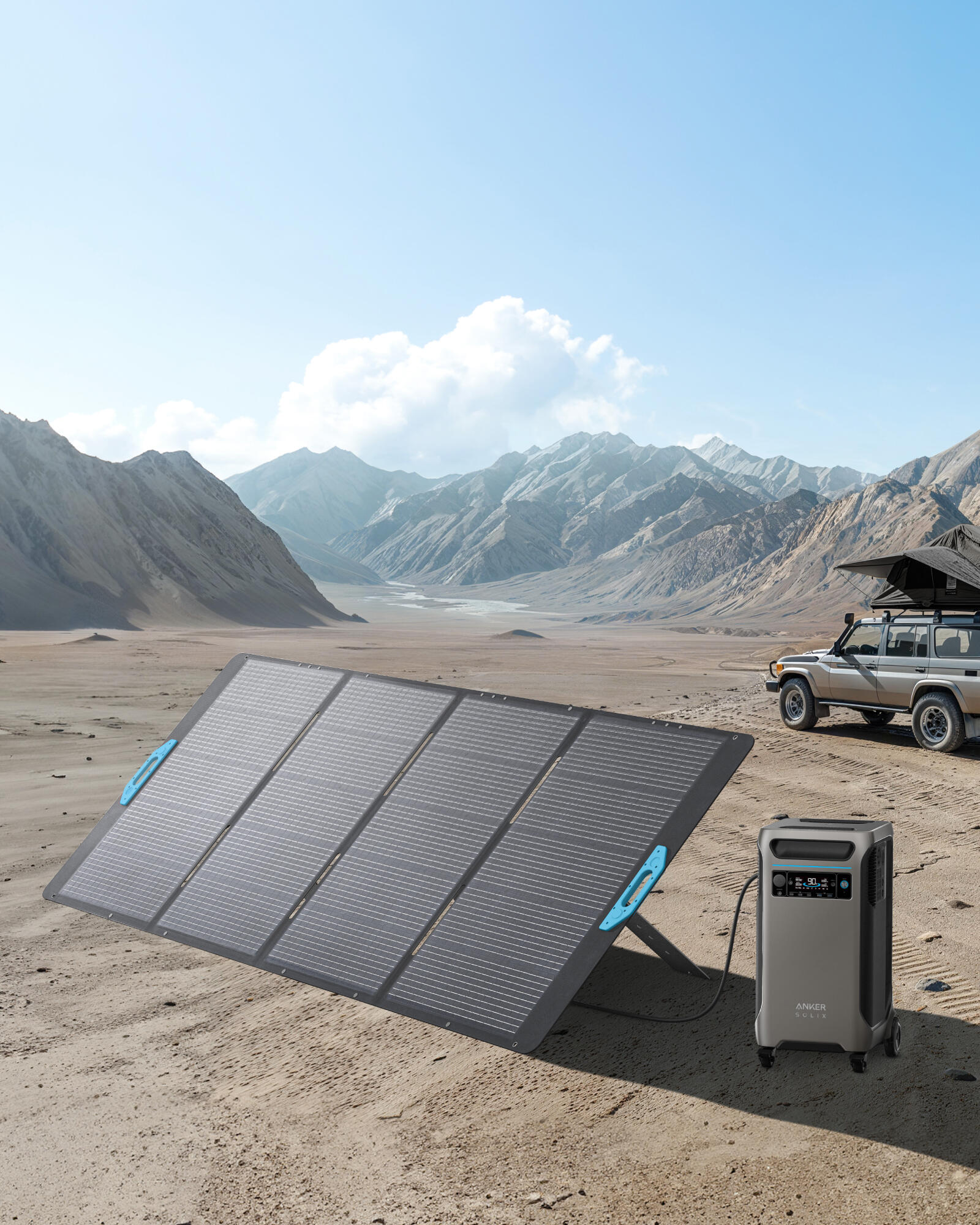 Panneau solaire portable ANKER SOLIX PS400, 400 W pour F3800/F2000/F2600/C1000X 3/3