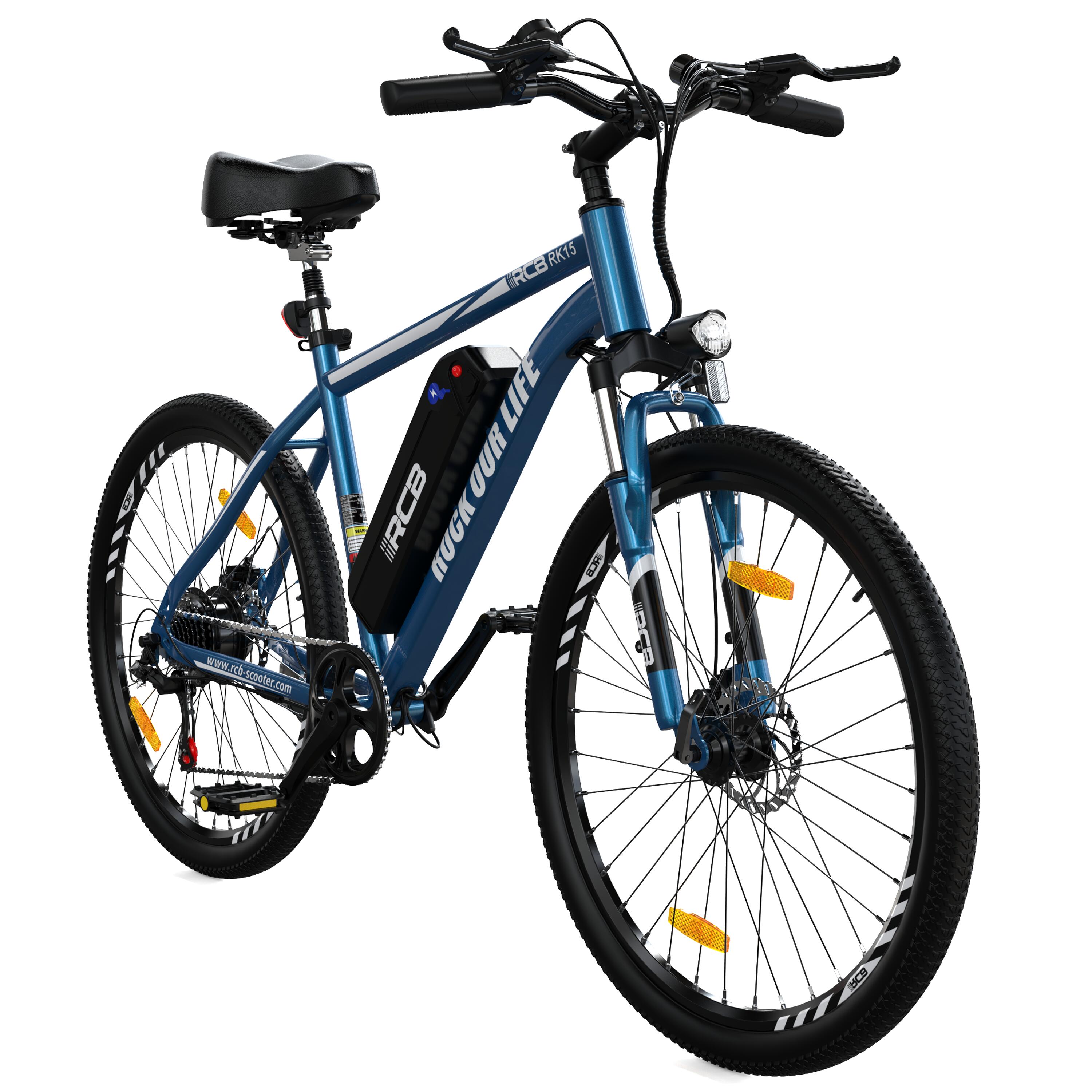 Electric City Bikes RK15, E-bikes 26",35-90 km,36V 10.4Ah 2/8