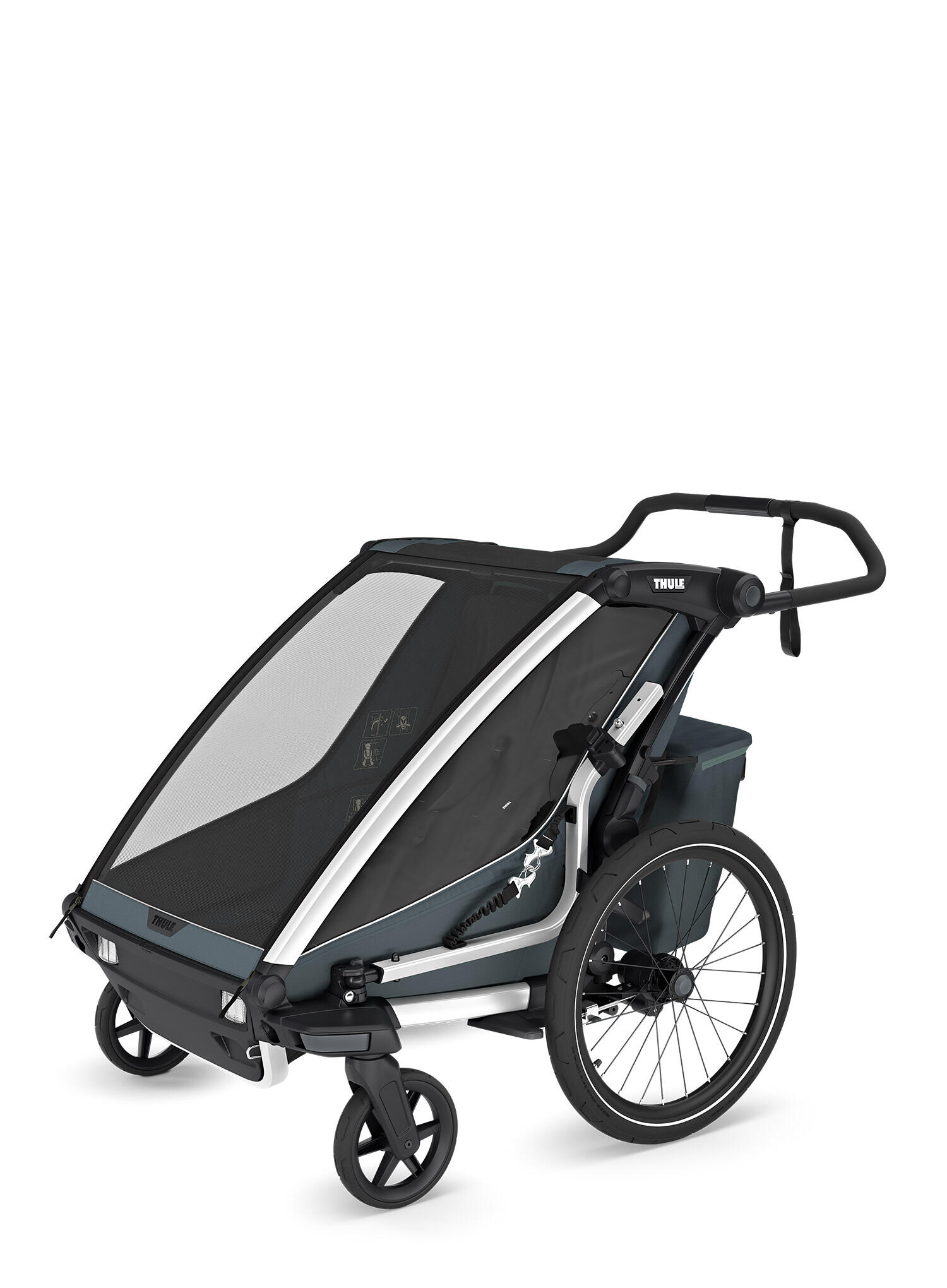 Przyczepka rowerowa Thule Chariot Cross 2 Double - dark slate 3/7