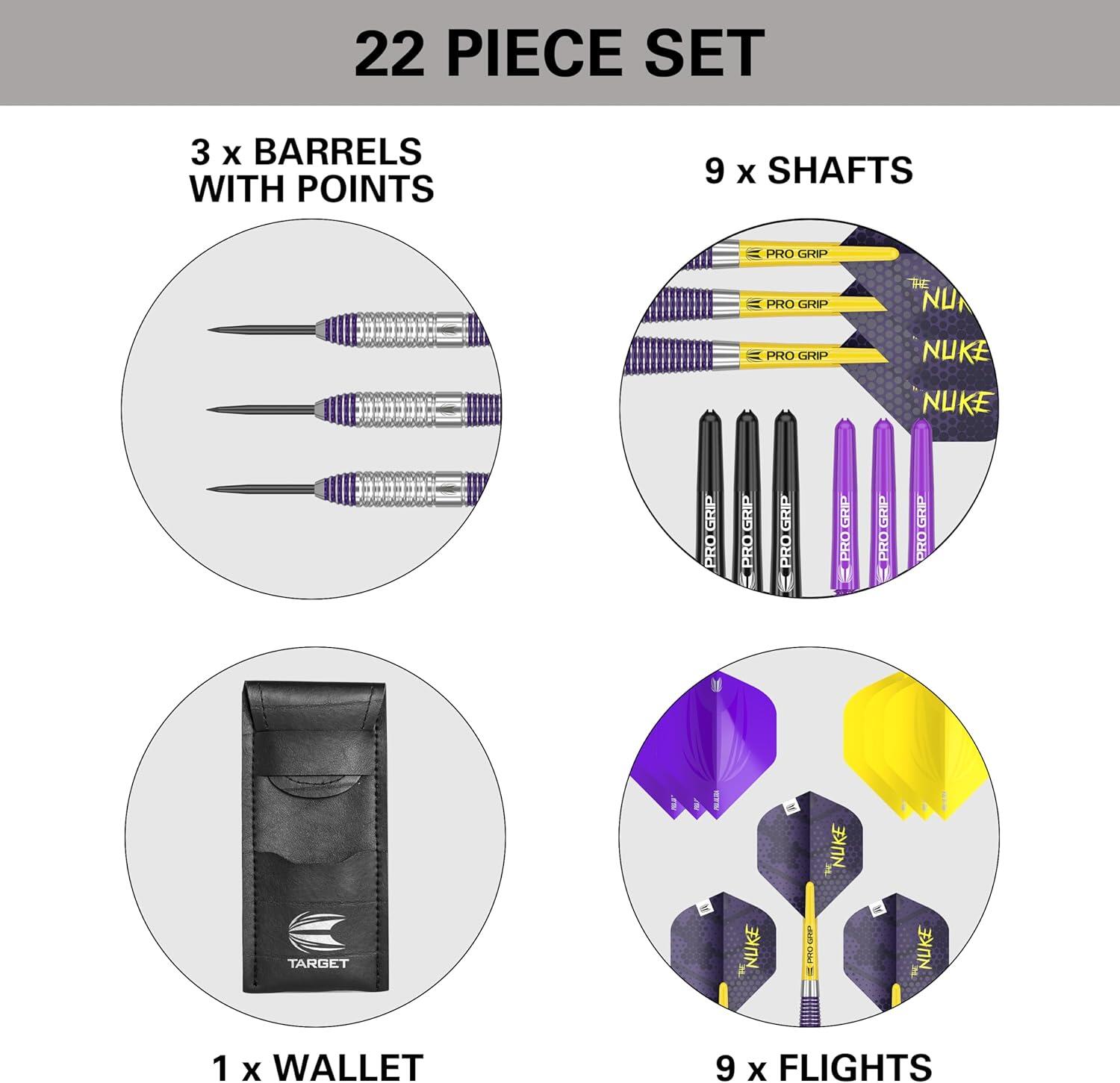 Set de fléchettes acier Luke Littler Brass avec étui 5/6