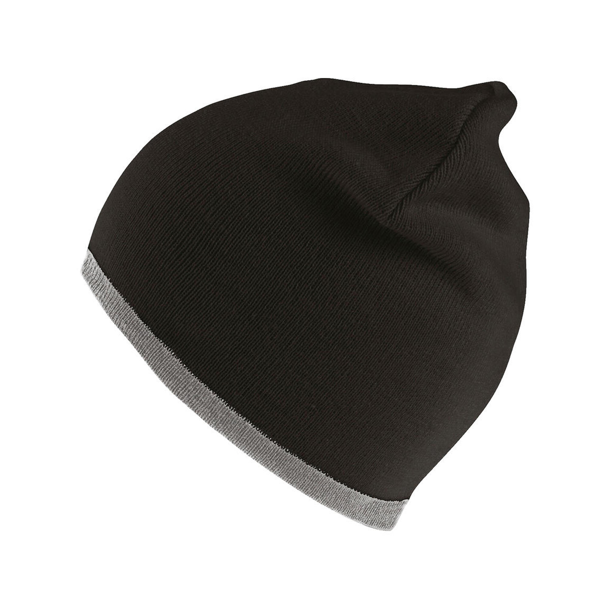 Berretto Senza Polsino Result Winter Essentials Nero Grigio 3/3