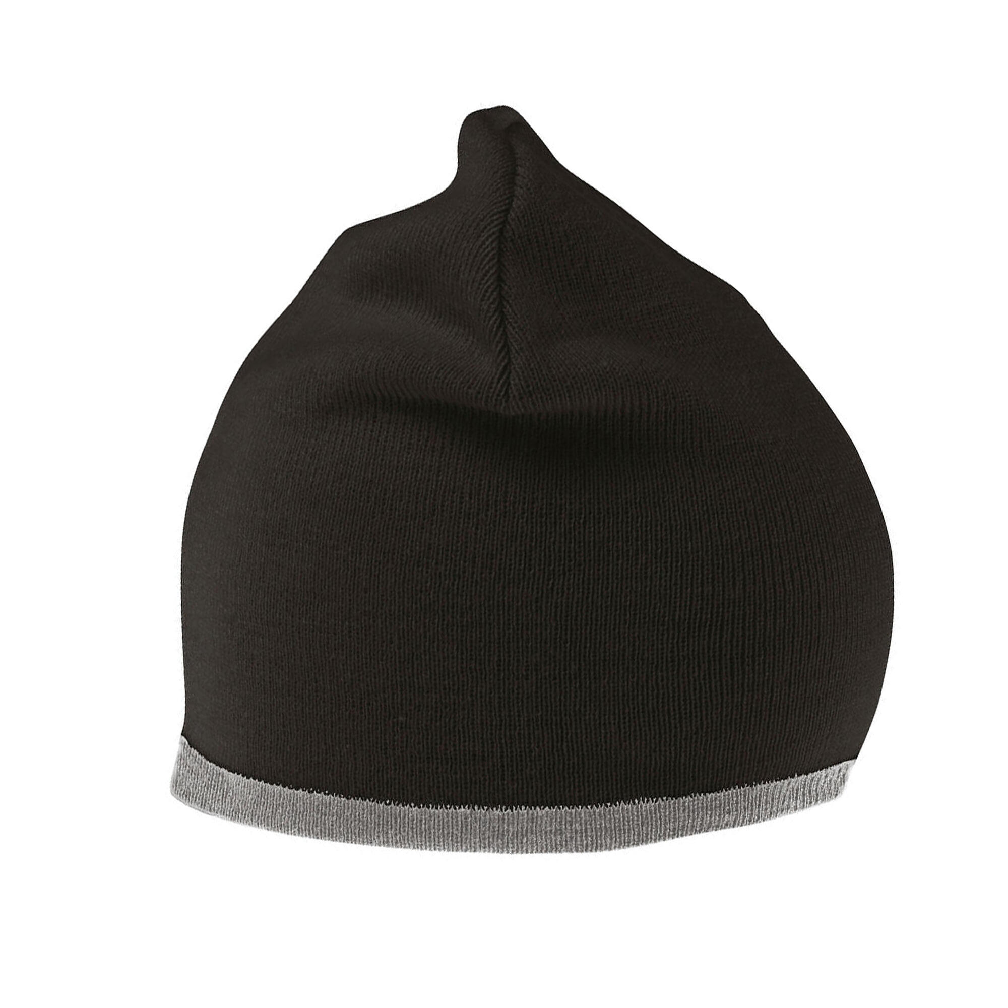 Gorro sem punho soft touch preto / cinzento