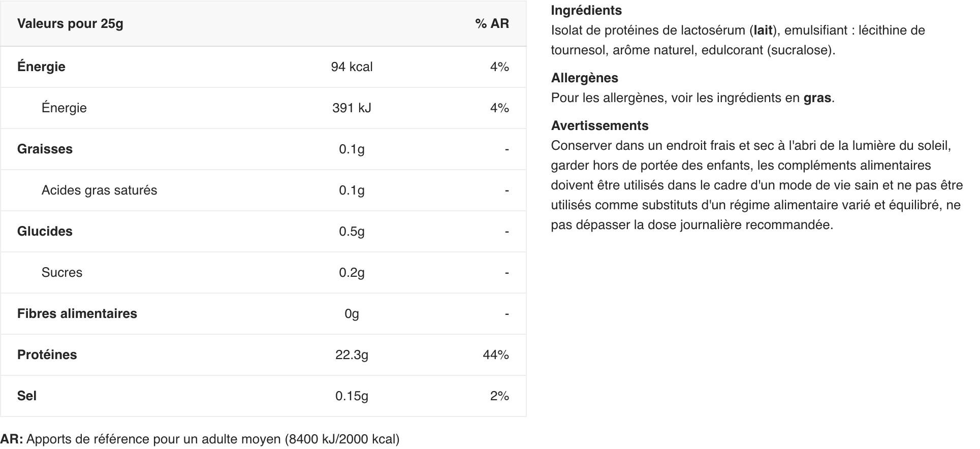 Whey isolate - Iso-XP - Vanille 2/3