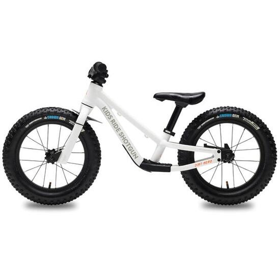 Kids Ride Shotgun Kinder Laufrad Dirt Hero, 14", Weiß