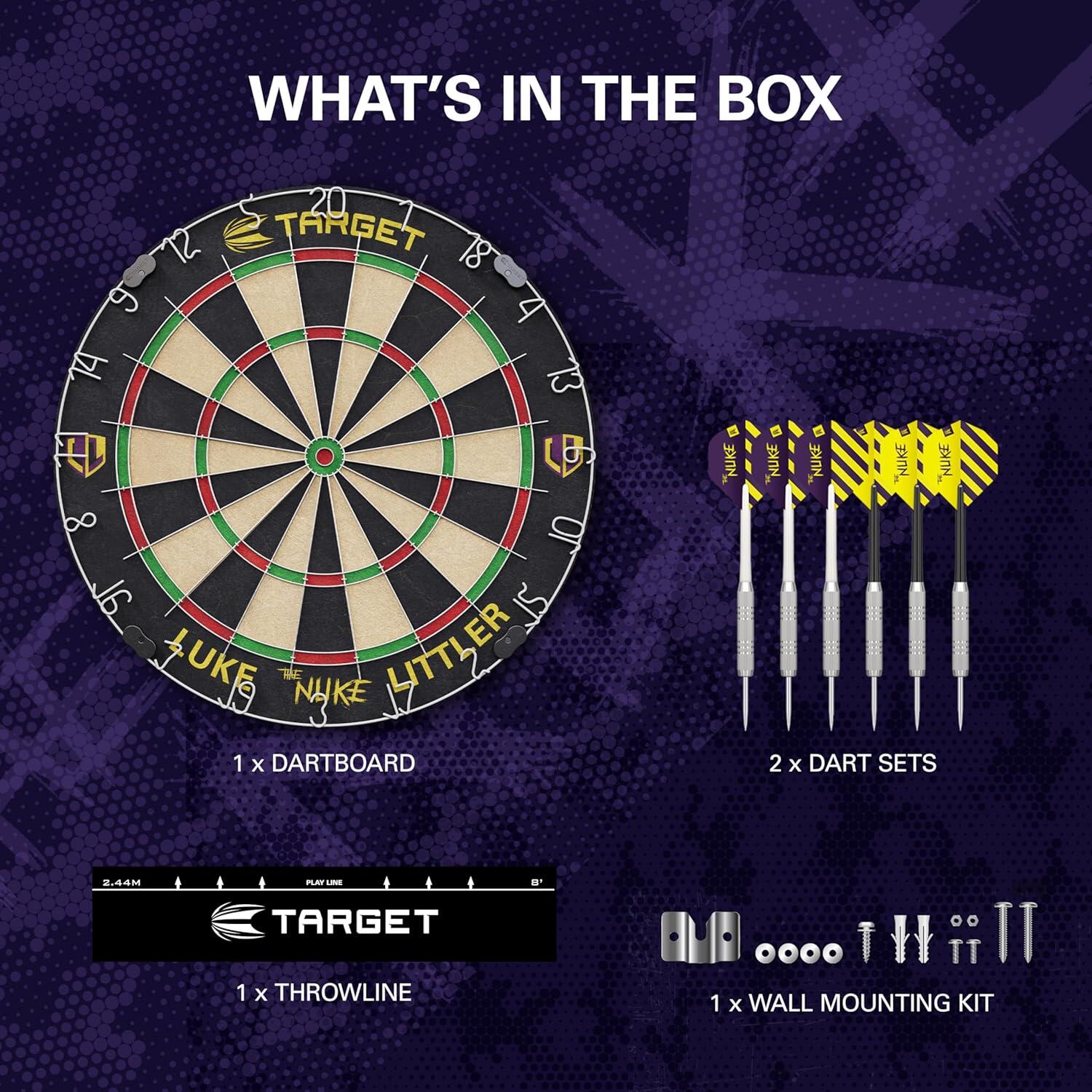Set de Fléchettes Luke Littler avec Cible et Accessoires 6/7