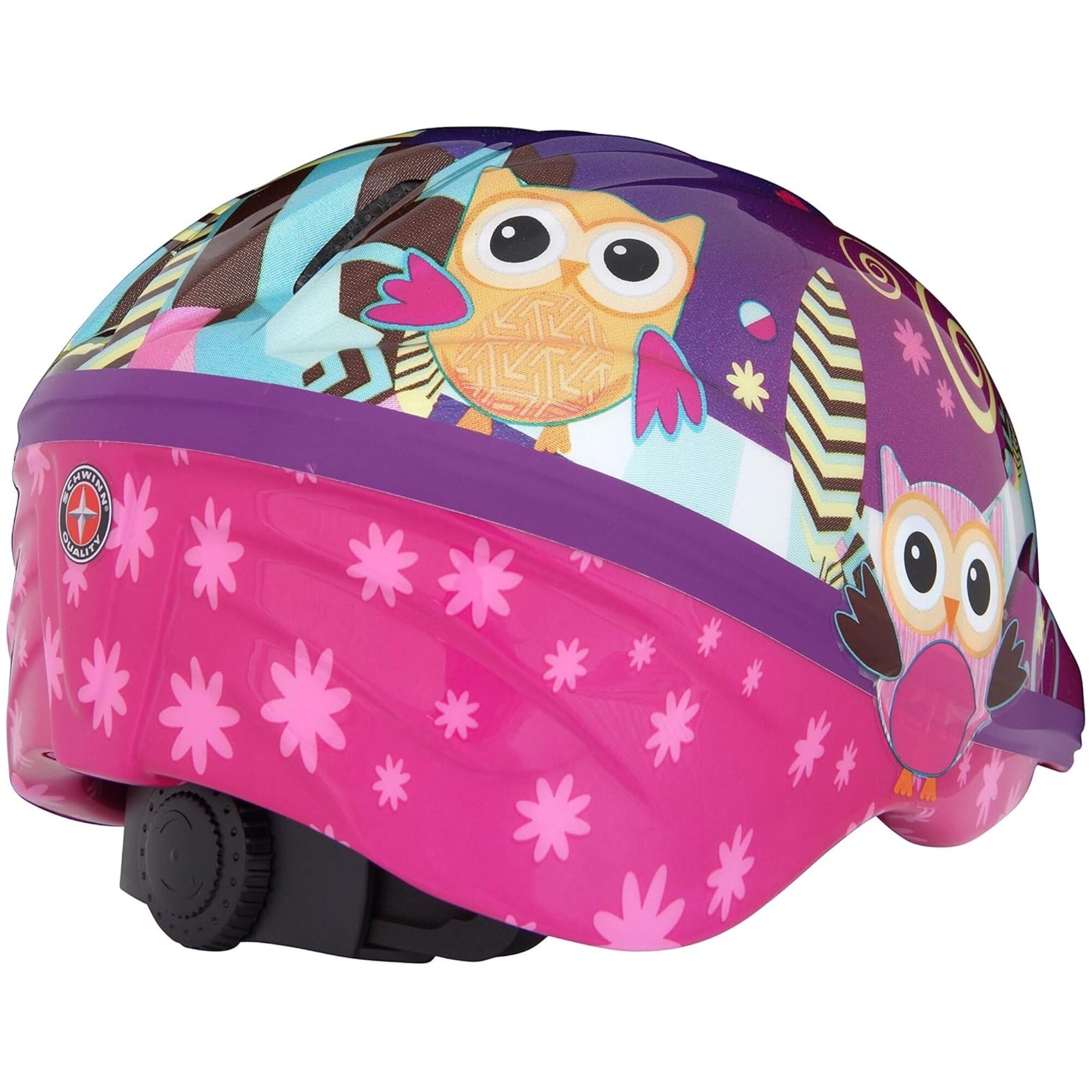 Schwinn Kids Purple Owl Bike, Scooter, Skateboard Helmet Age 3-5 Fit 48-52cm 2/6