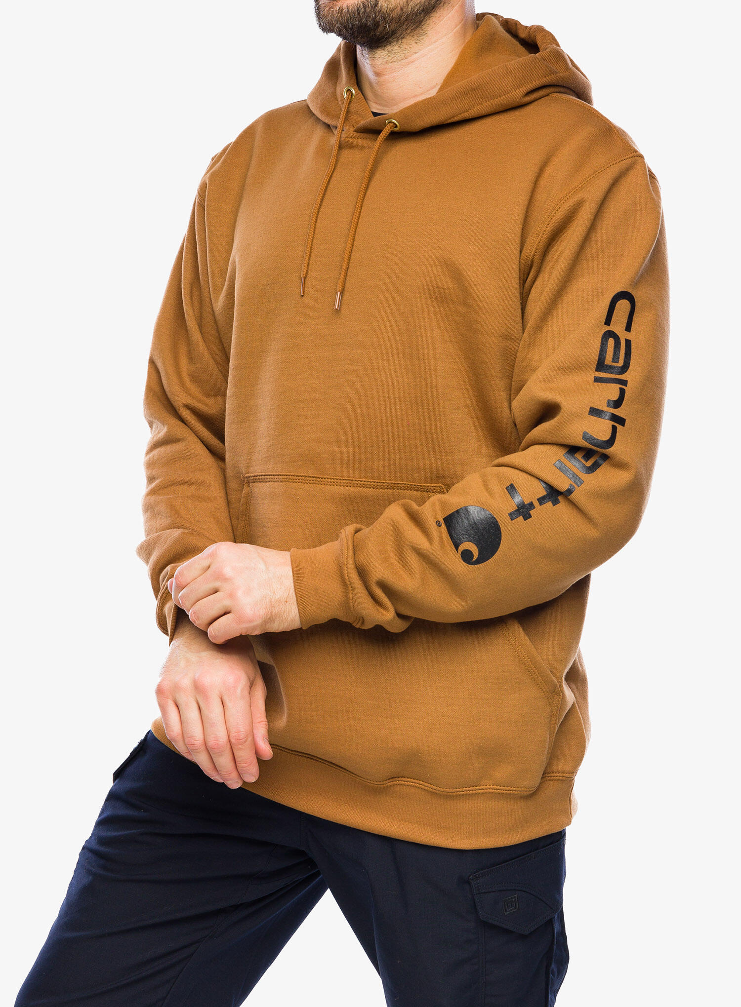 Bluza sportowa męska z kapturem Carhartt Midweight Sleeve Logo Hooded 3/5