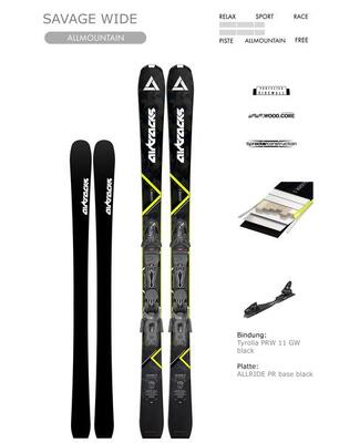 Esquís de Pista Allmountain Freeride Savage Rocker Wide + Fijación Tyrolia PR 11