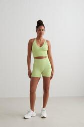Femme Short Mini Sans Couture Jaune Clair