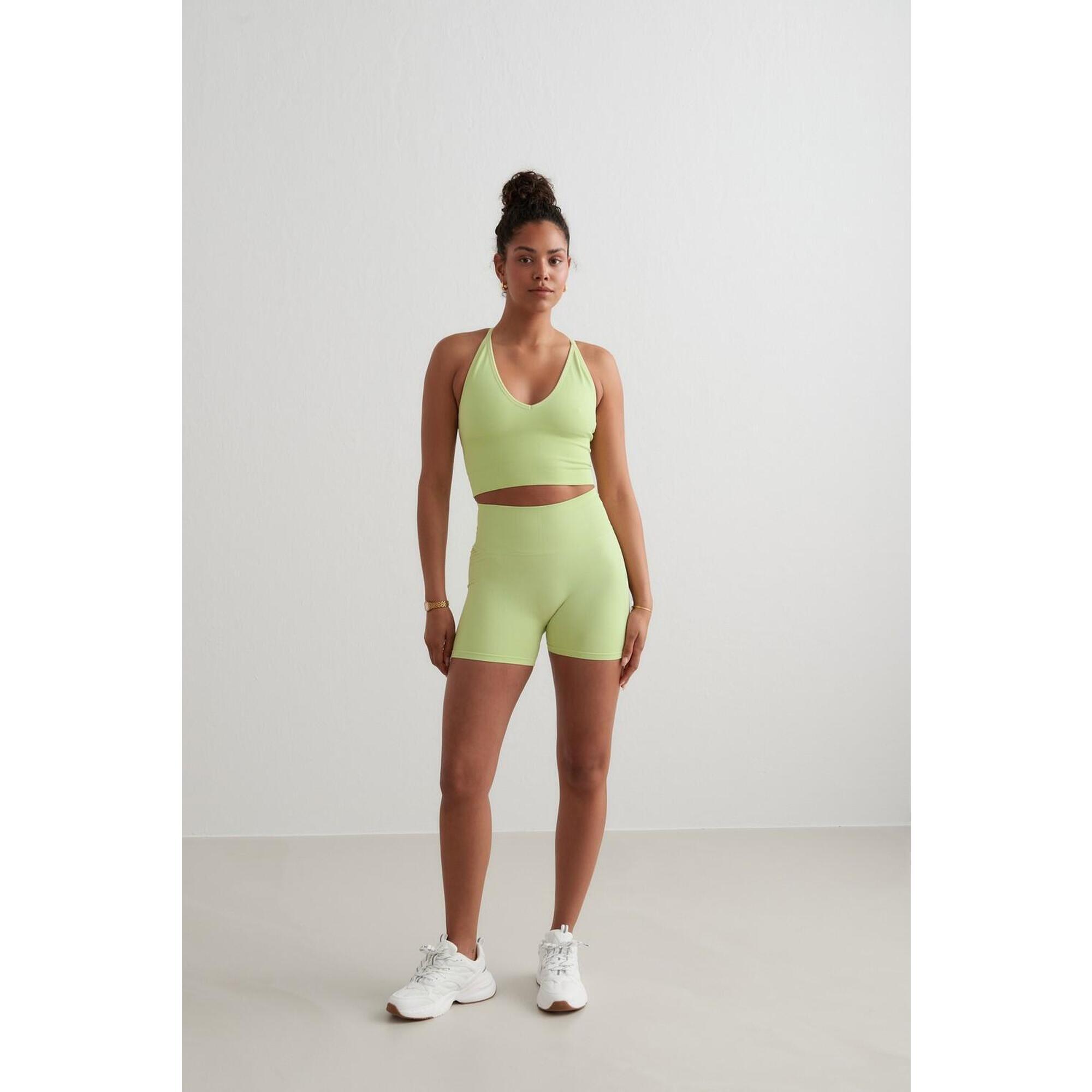 Aim'n - Femme Short Mini Sans Couture Vert Clair - Shorty De Running - Vert -  2xs - Decathlon