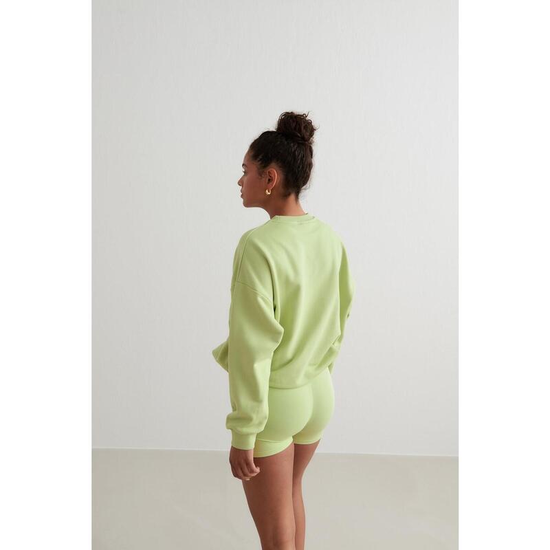 Sweat-shirt de yoga pour femme French Terry vert clair