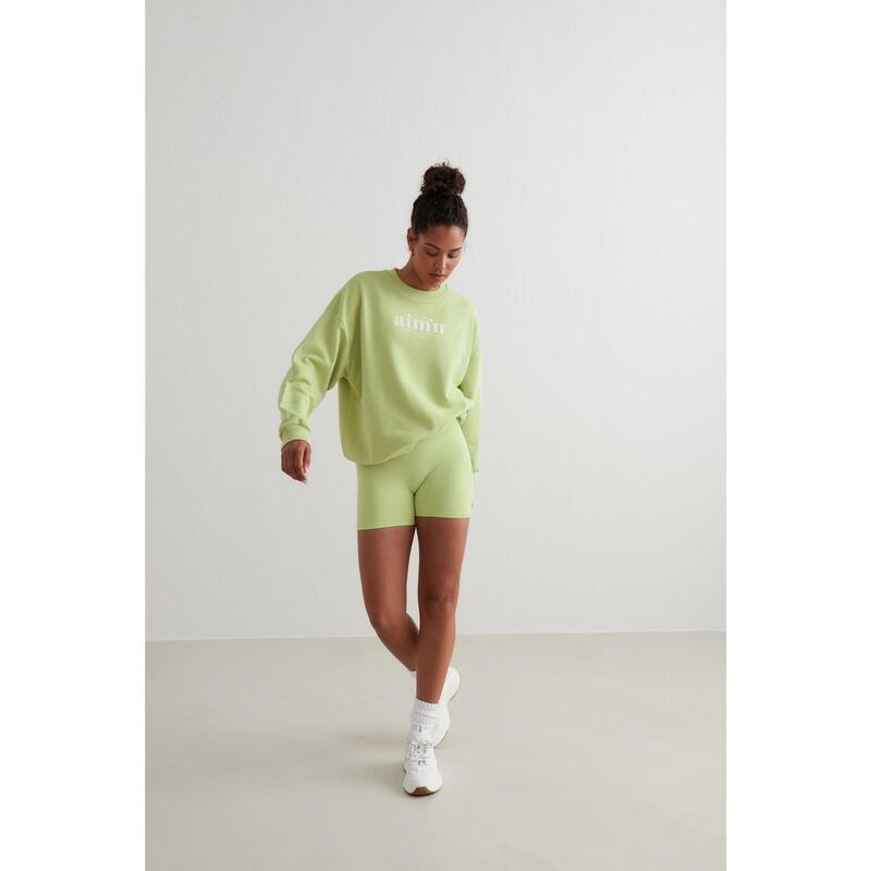 Sweat-shirt de yoga pour femme French Terry vert clair