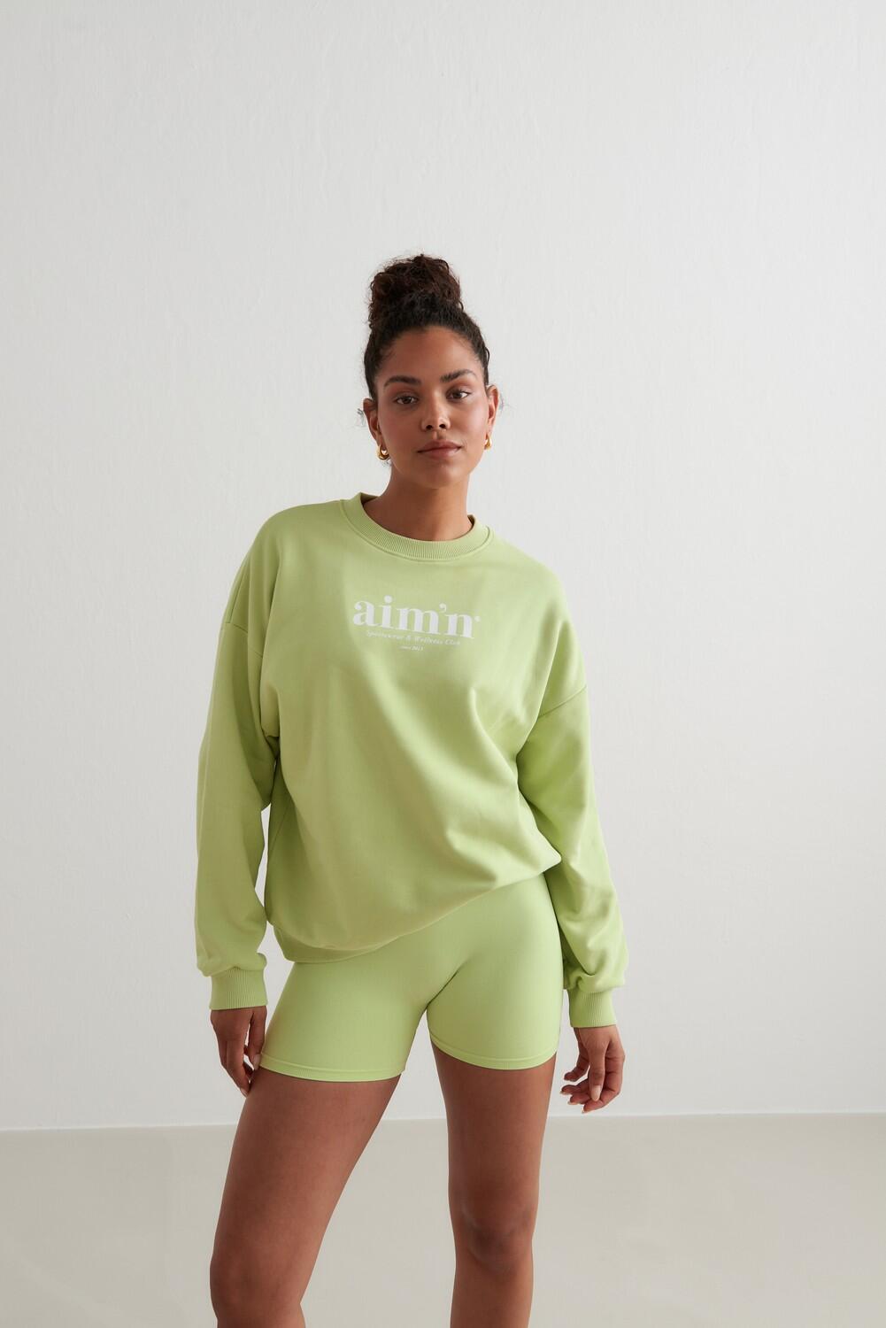 AIM'N Dames Sweatshirt French Terry Lichtgroen