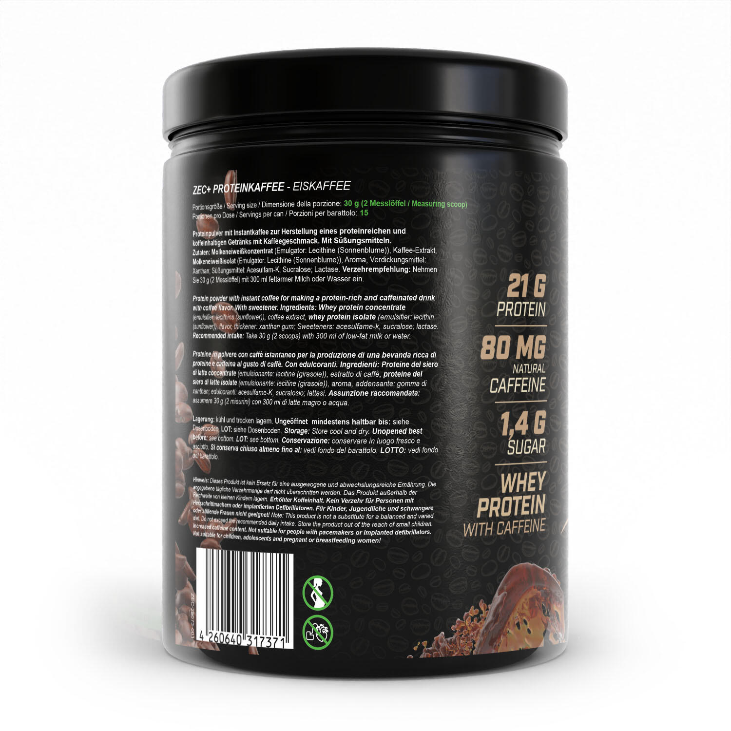 Zec+ Protein Coffee (450g) Iced Coffee - Aliments fonctionnels 3/3